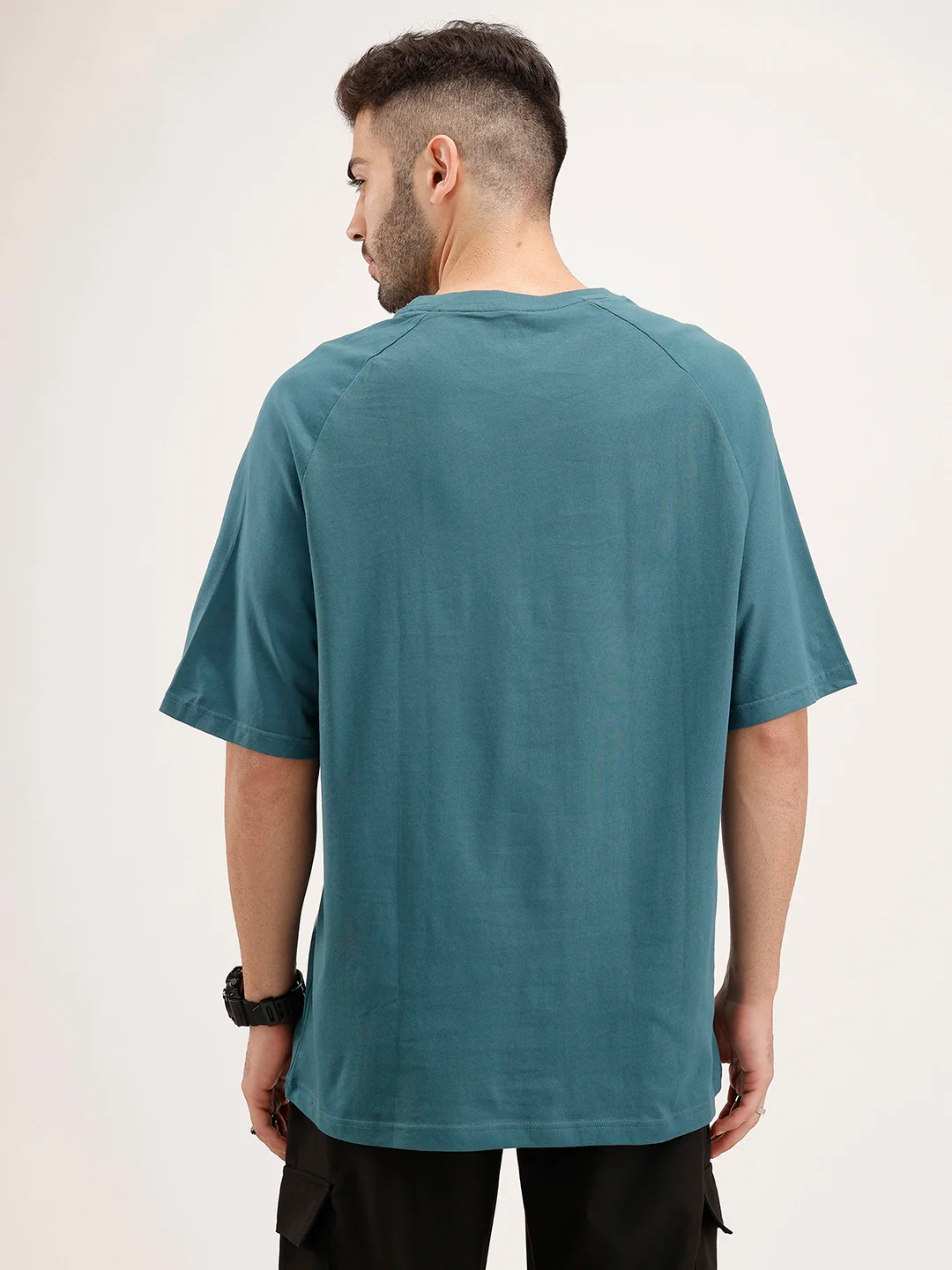 Oversized Fit Raglan Collar T-Shirt | Green - Image 3