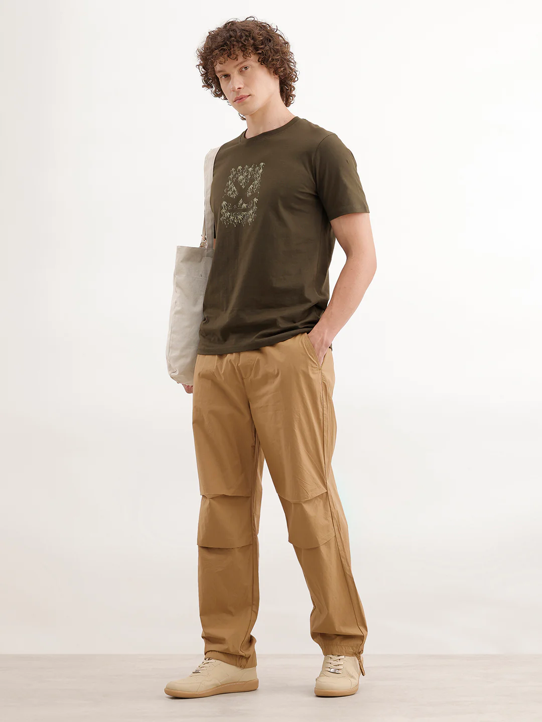 Parachute Fit Solid Trouser | Khaki - Image 2