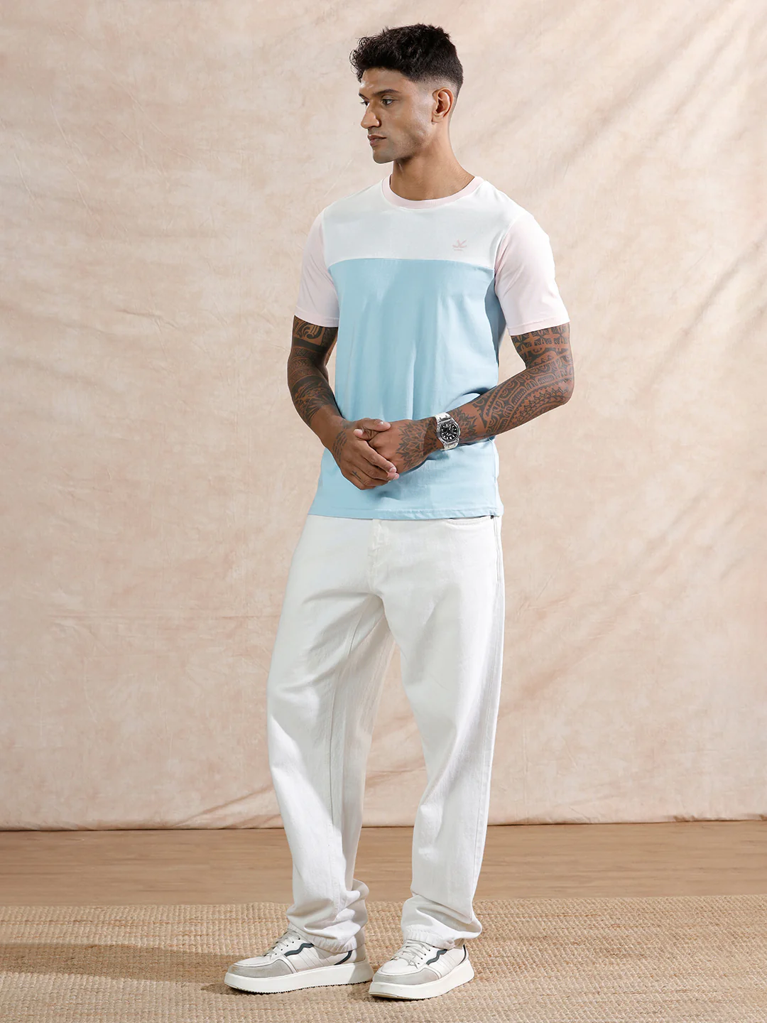 Pastle Colour Blocked T-Shirt | Multicolor - Image 2