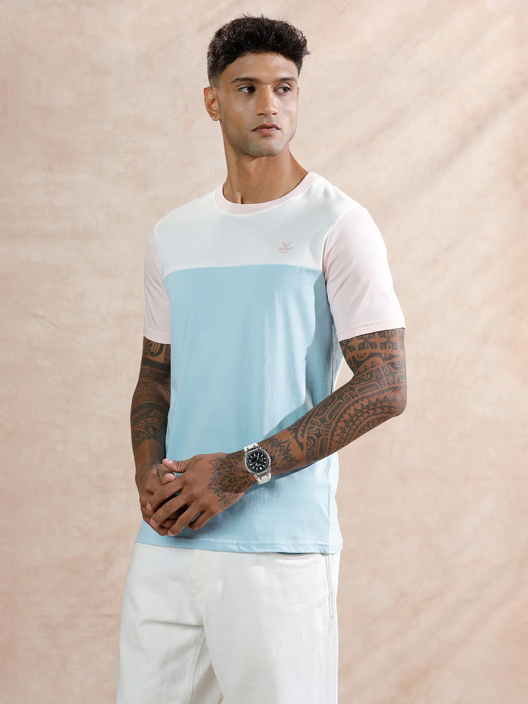 Pastle Colour Blocked T-Shirt | Multicolor - Image 4