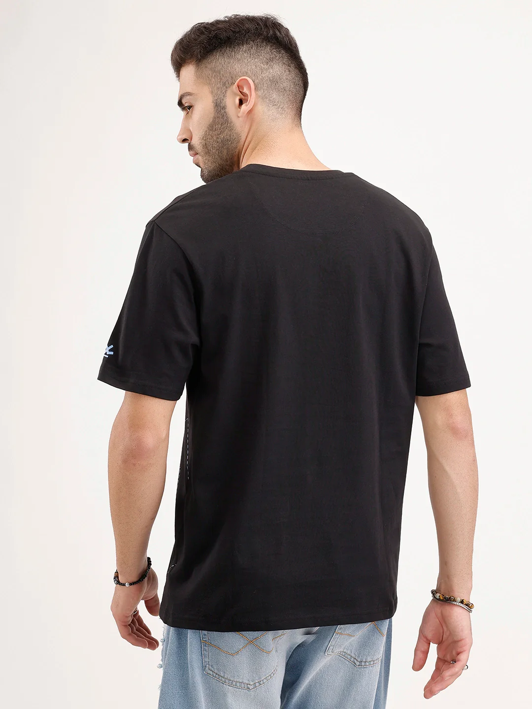 Placement Printed T-Shirt | Black - Image 3
