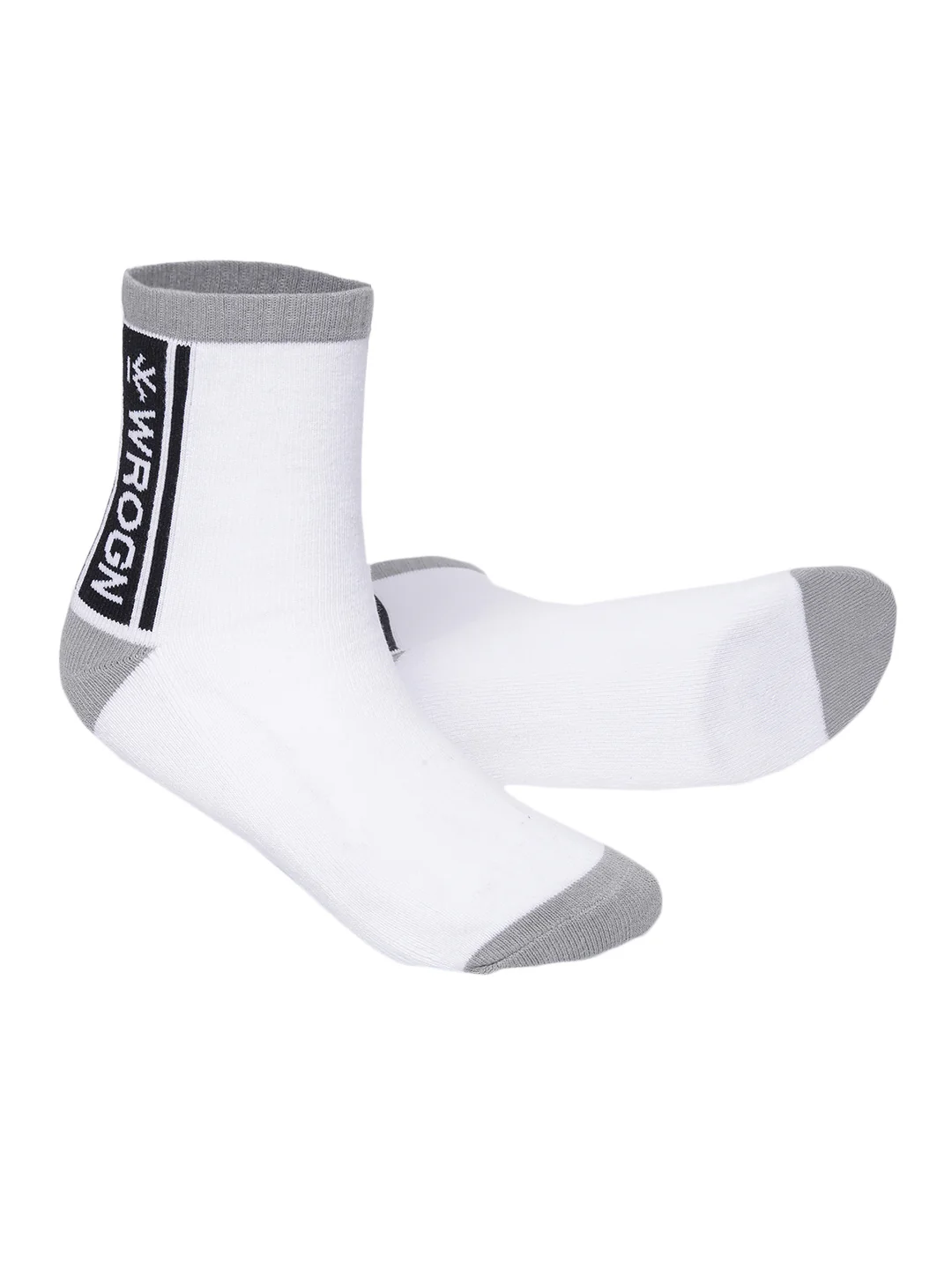 Printed Ease White & Grey Ankle Socks Pack of 2 - Image 3
