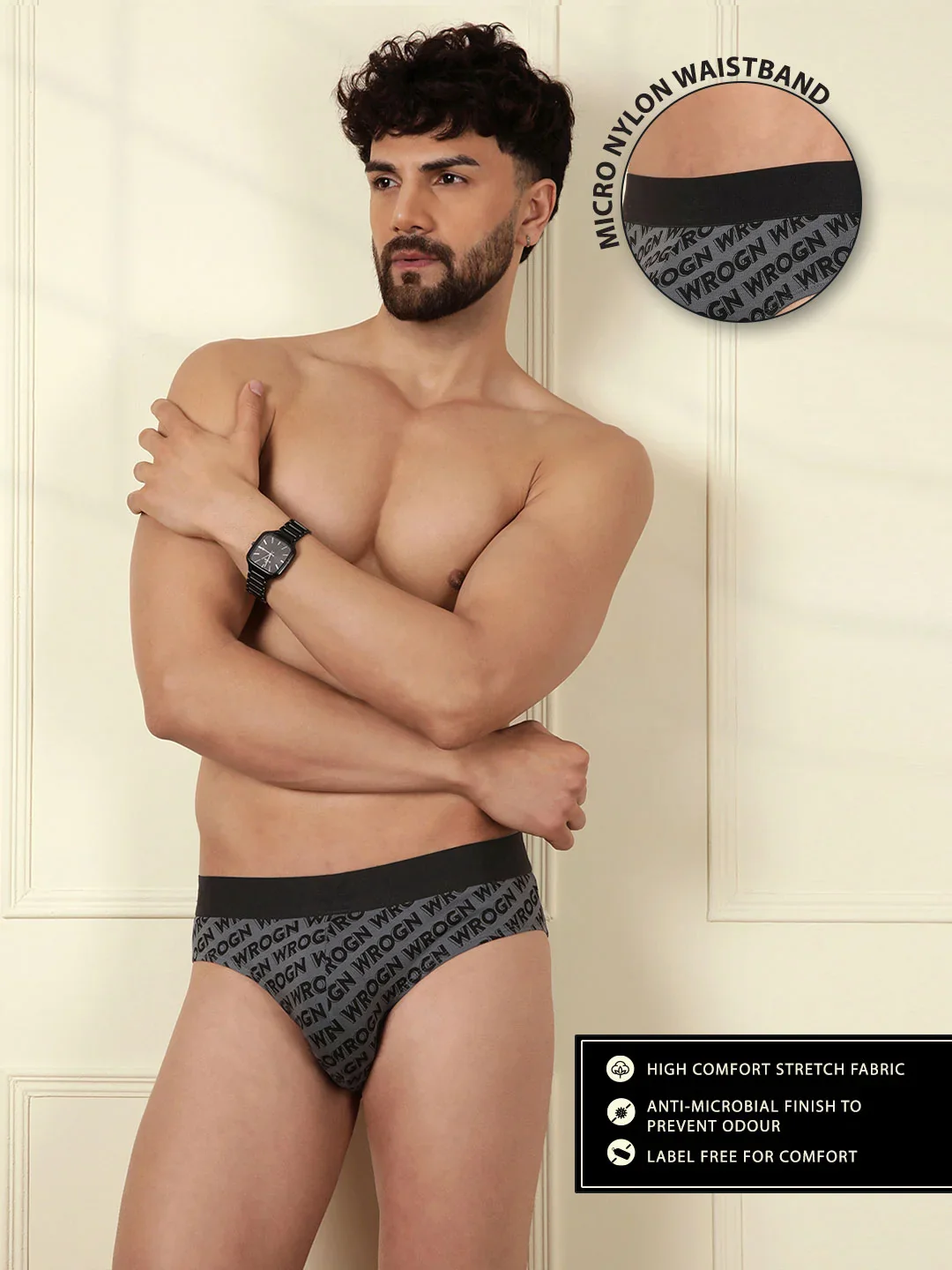 Pure Comfort Solid & Print Pack of 2 Briefs - Image 4