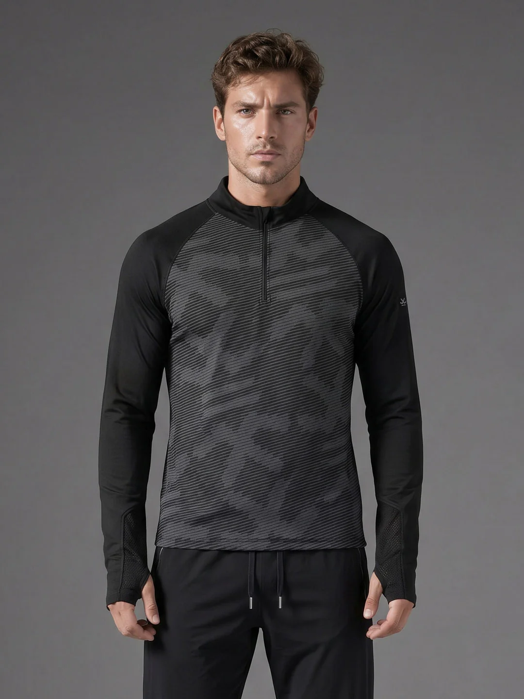 Quarter Zip Sweatshirt | Black