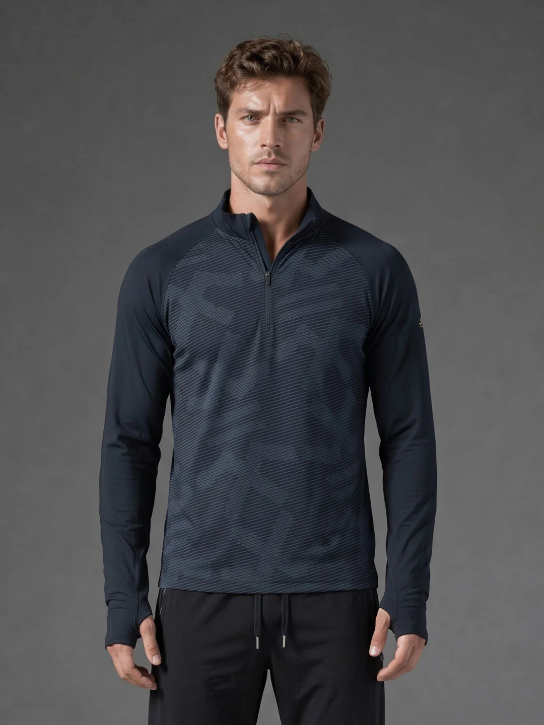 Quarter Zip Sweatshirt | Navy Blue