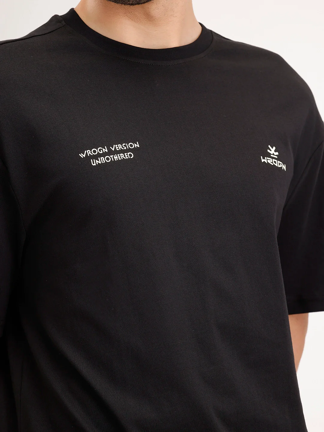 Oversized Fit Half Sleeve T-Shirt | Black - Image 5