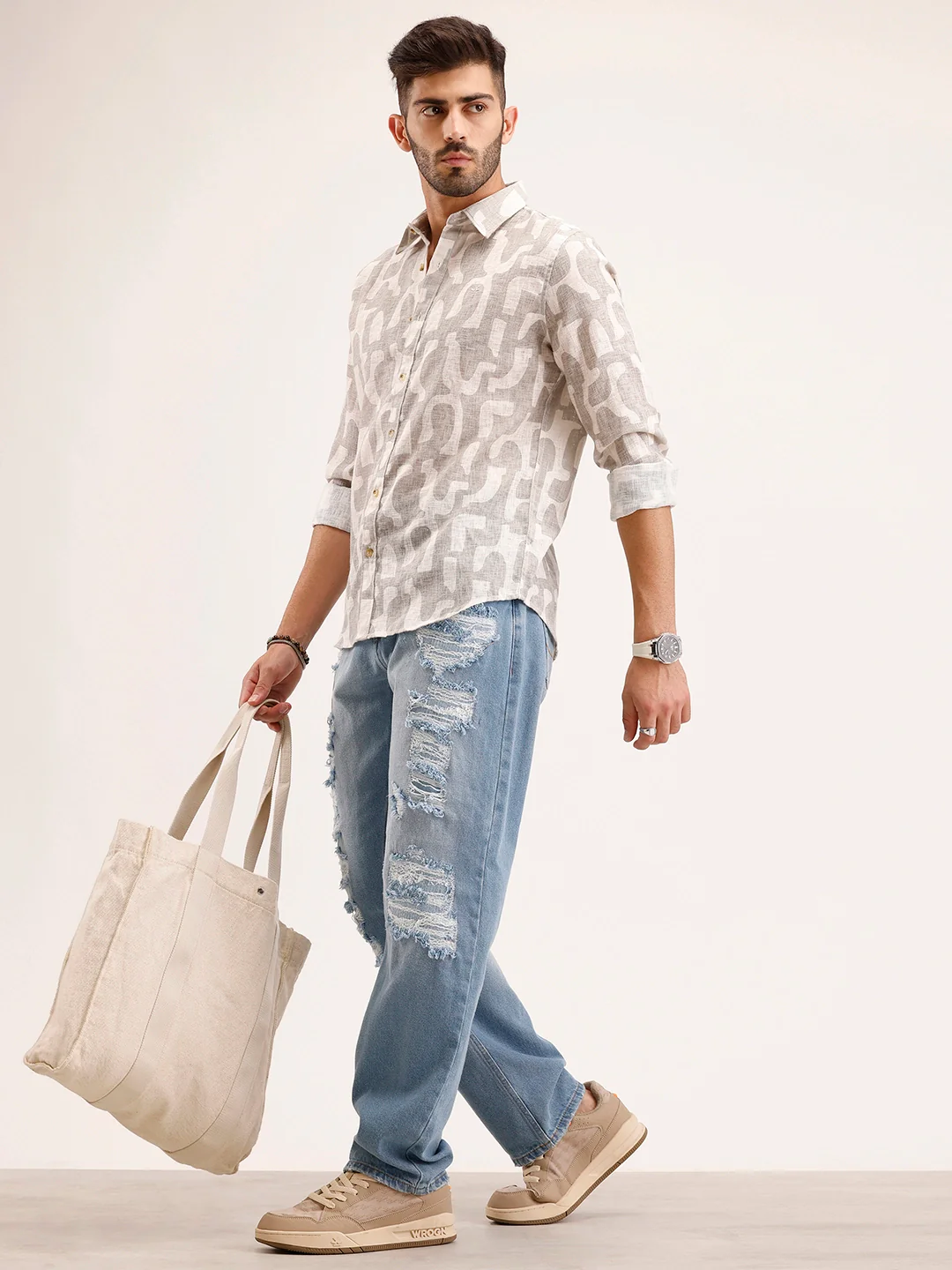 Regular Fit AOP Shirt | Grey - Image 2