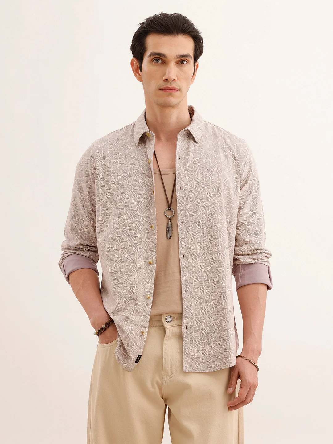 Regular Fit AOP Shirt | Purple