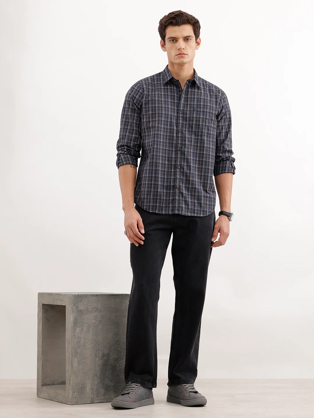 Regular Fit Checkered Shirt | Blue - Image 2
