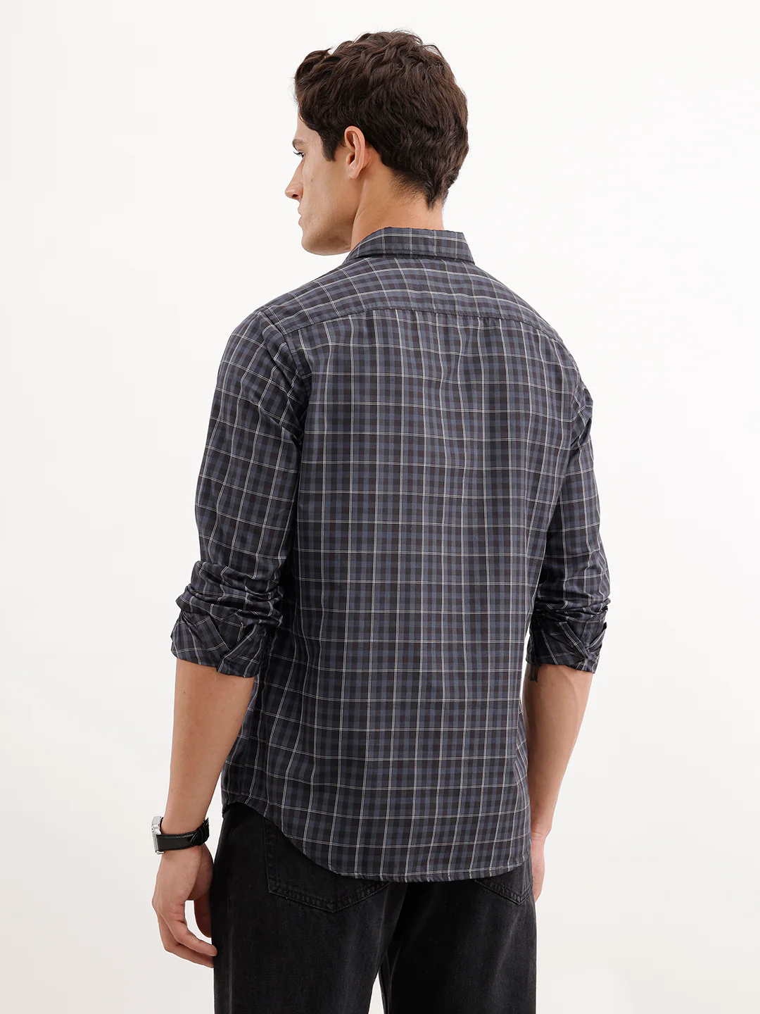 Regular Fit Checkered Shirt | Blue - Image 3