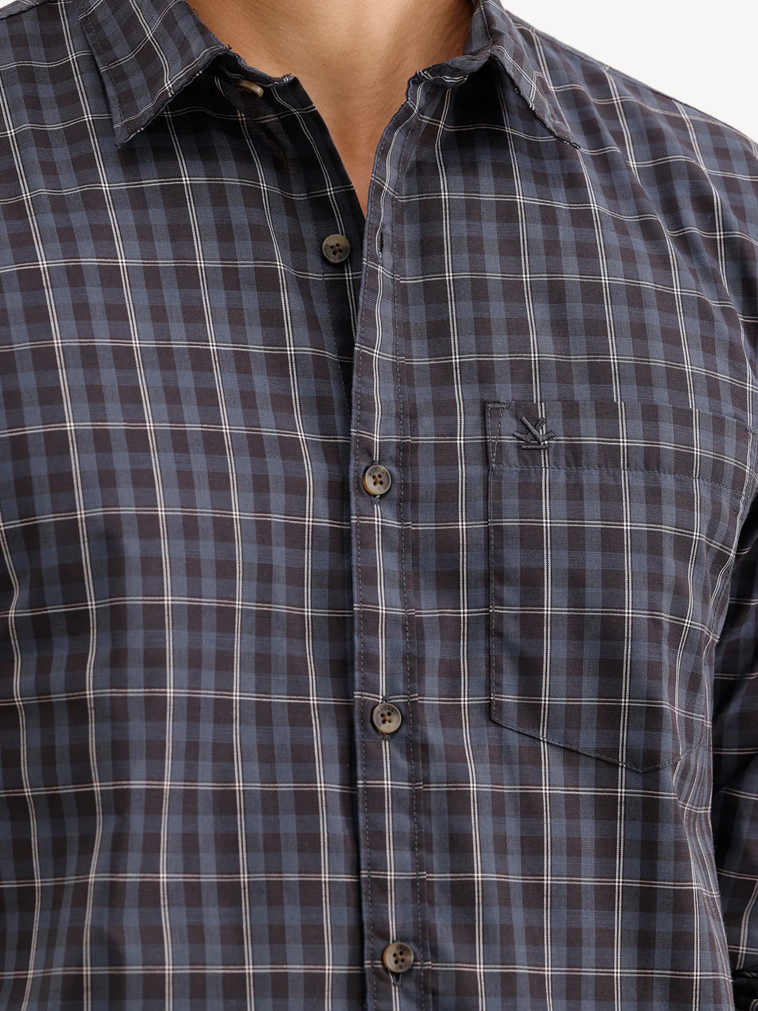 Regular Fit Checkered Shirt | Blue - Image 5