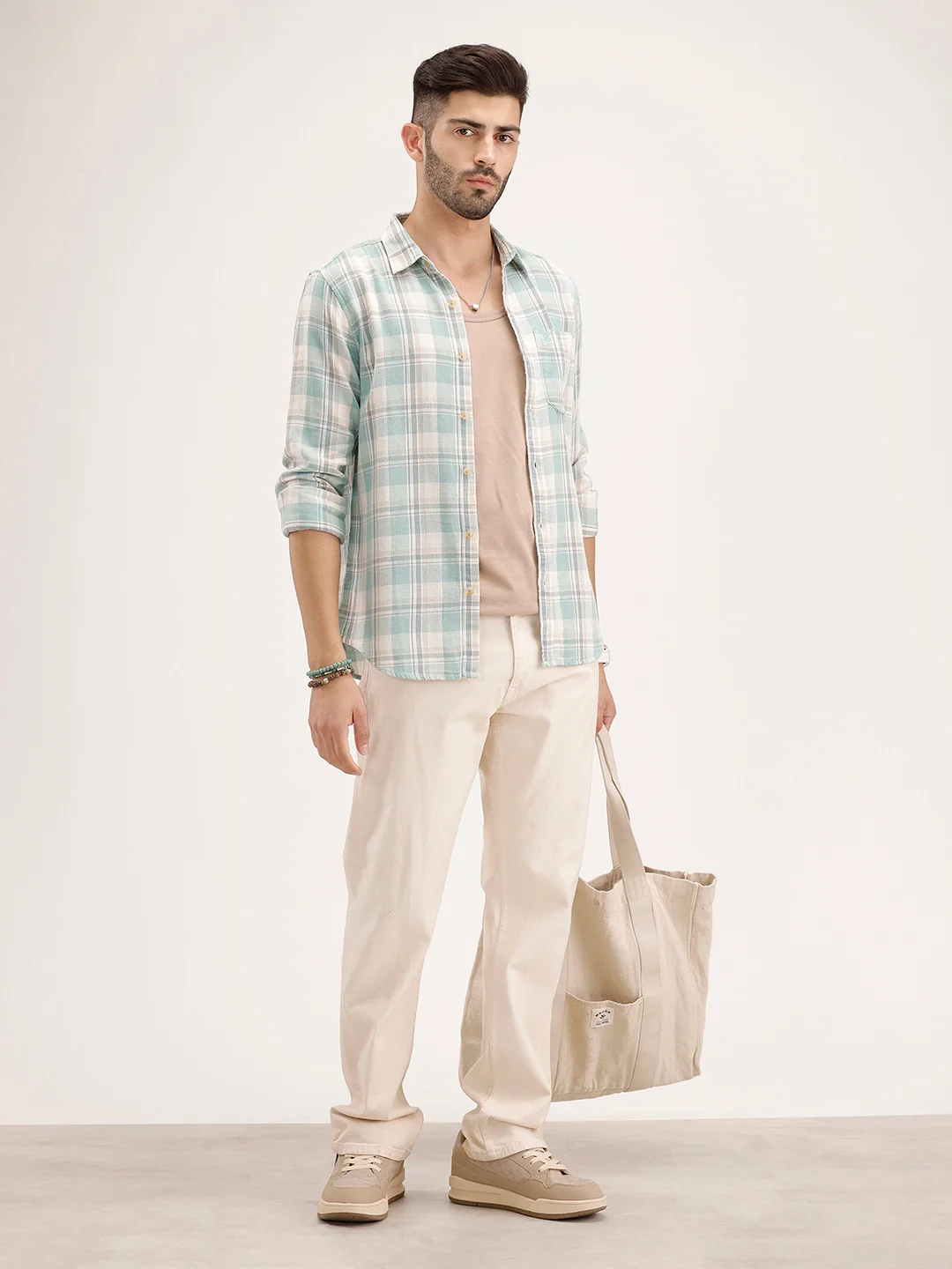 Regular Fit Checkered Shirt | Green - Image 2