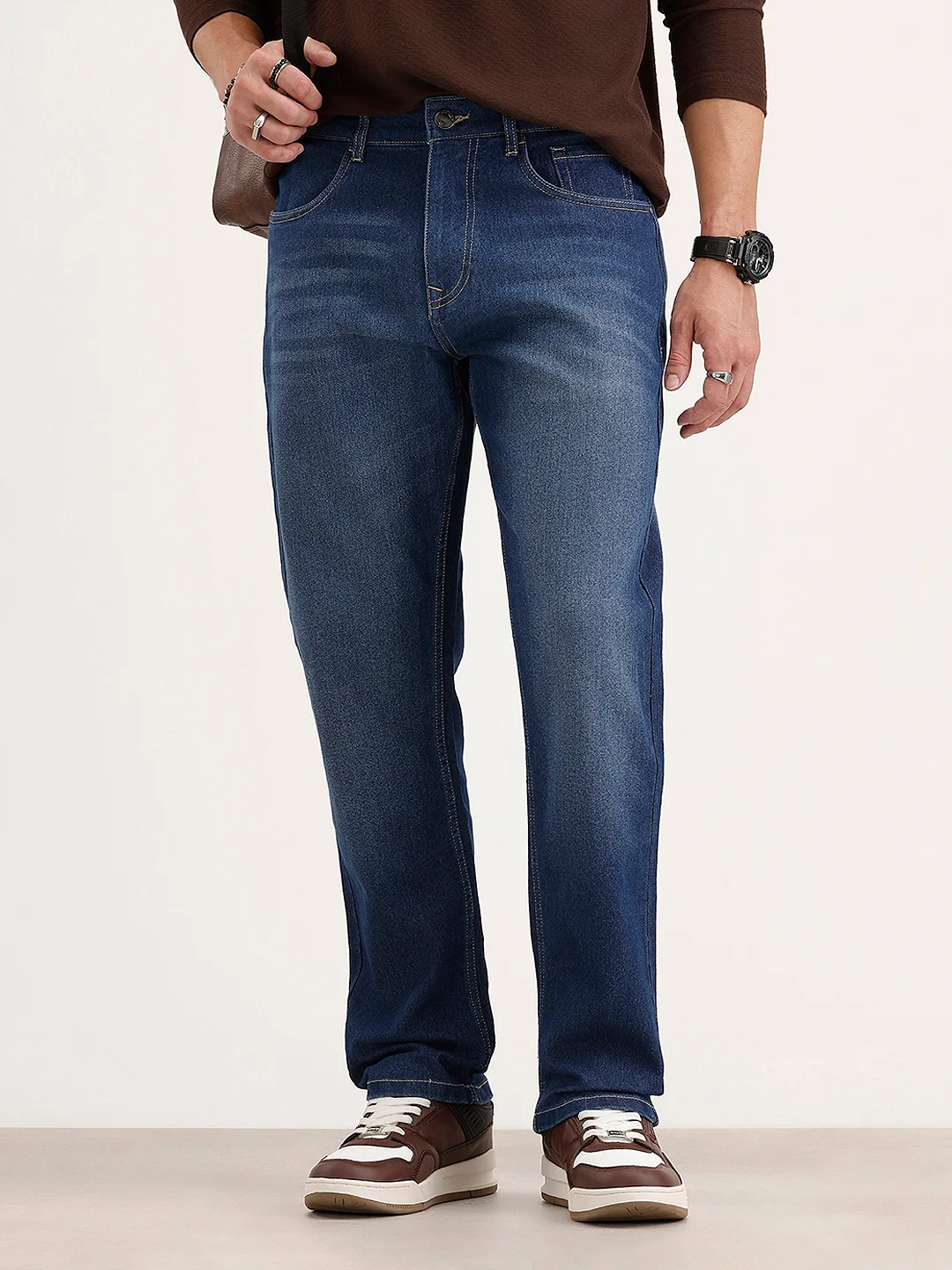 Relaxed Fit Denim Jeans | Light Blue