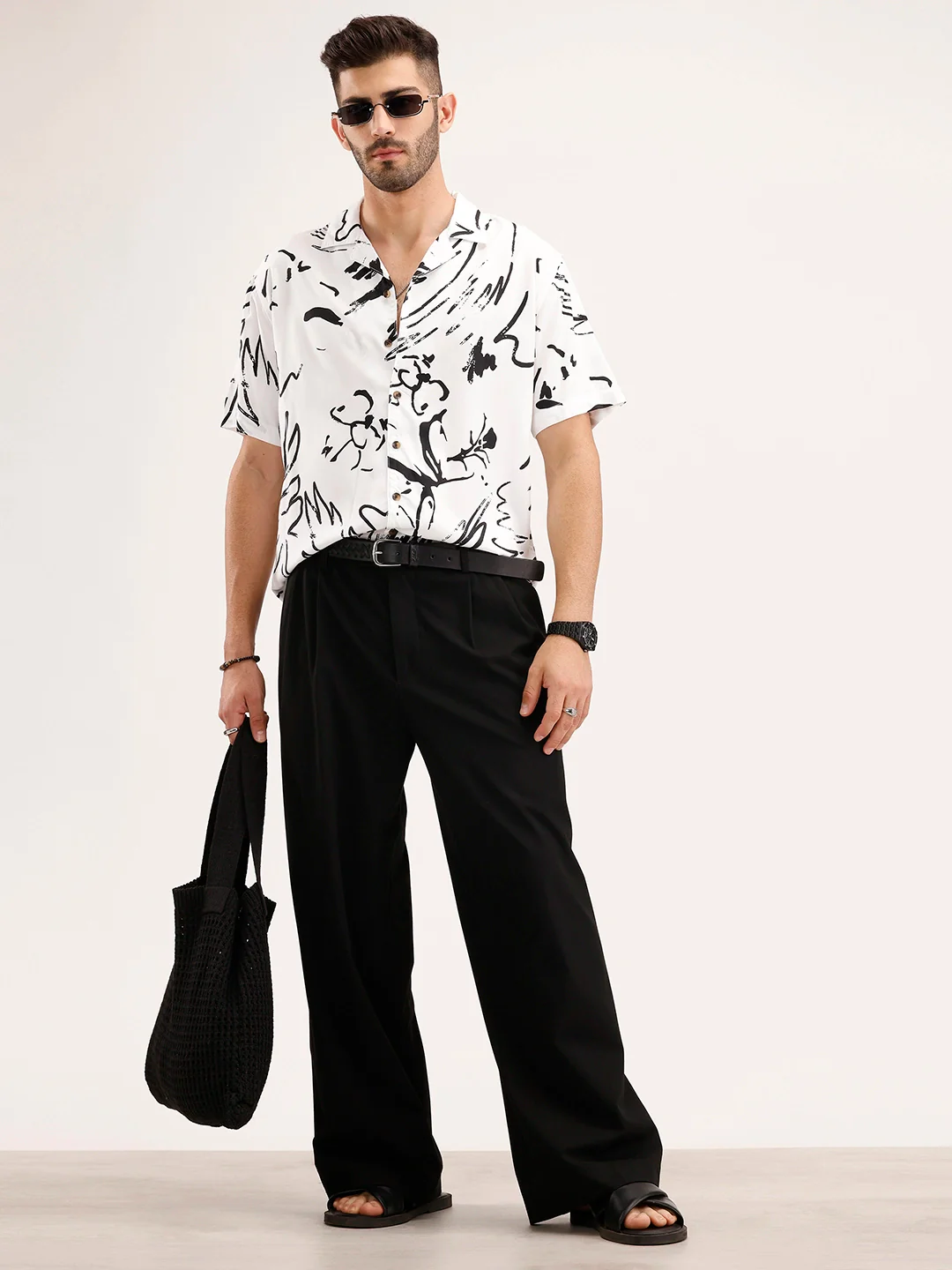 Resort Collar AOP Shirt | White - Image 2