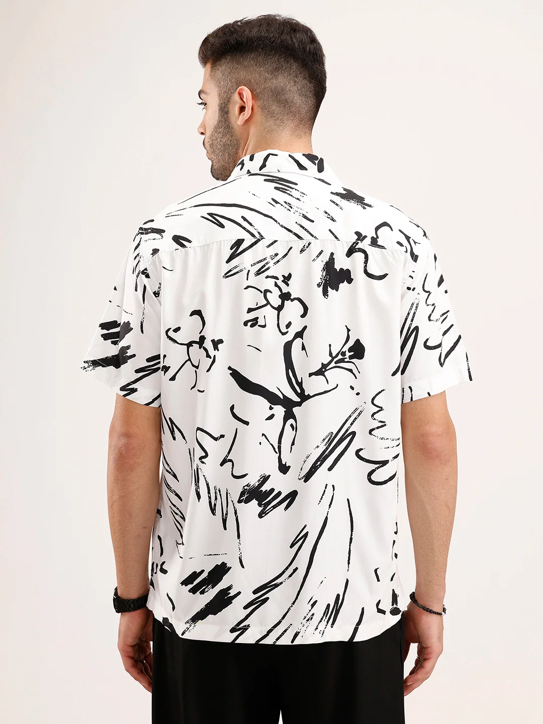 Resort Collar AOP Shirt | White - Image 3