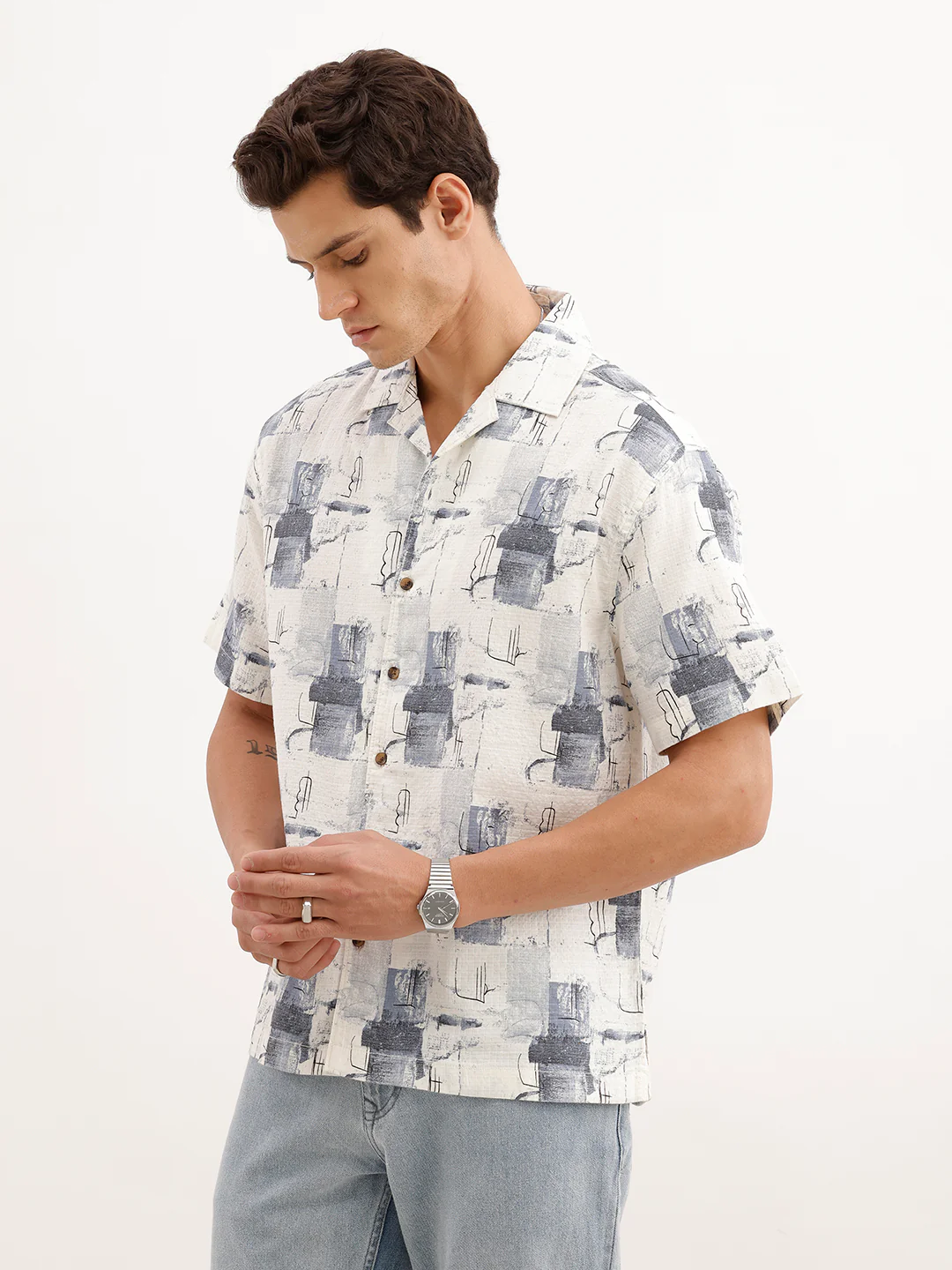Resort Fit AOP Shirt | White - Image 4