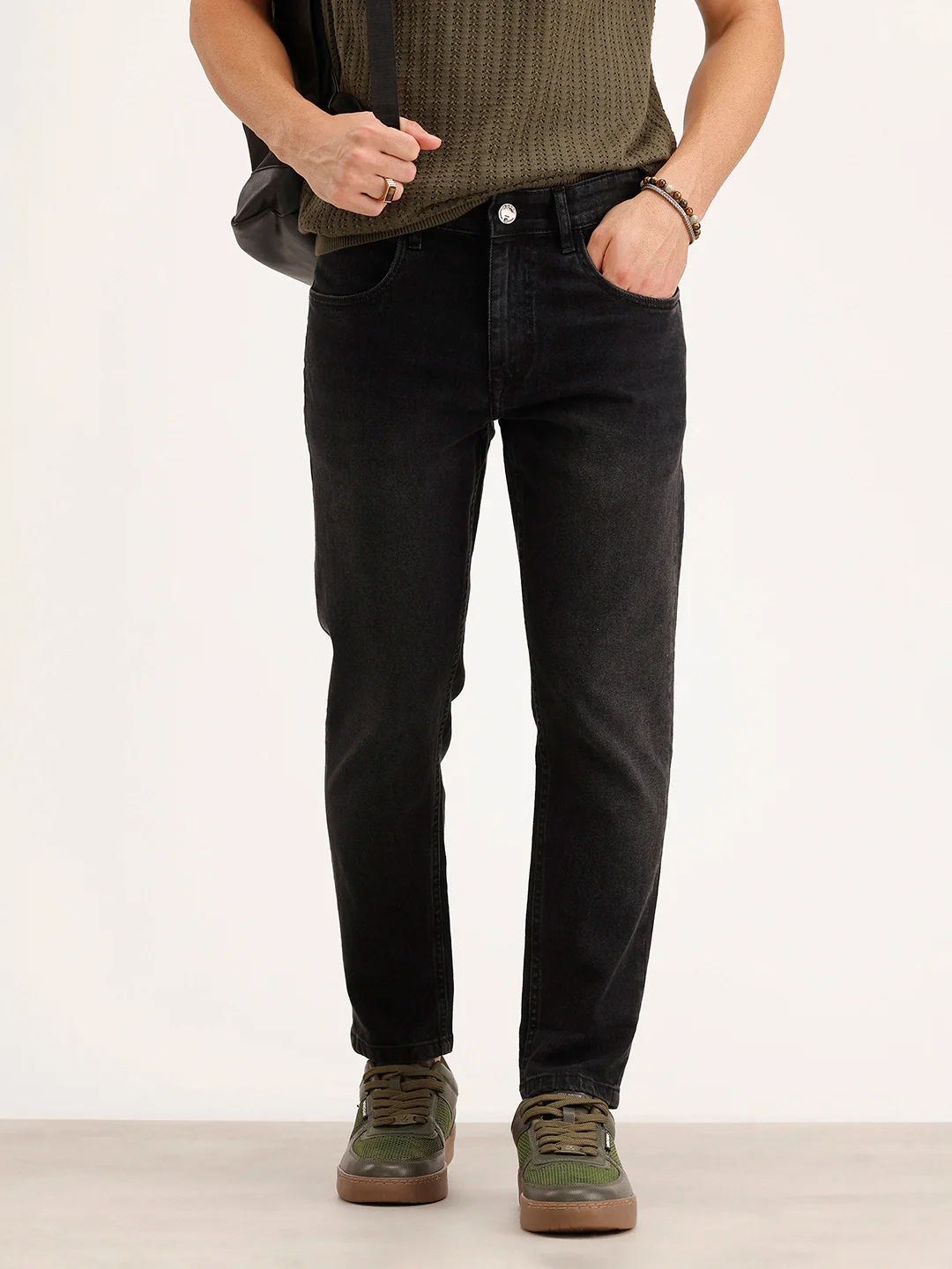 Skinny Crop Denim Jeans | Black