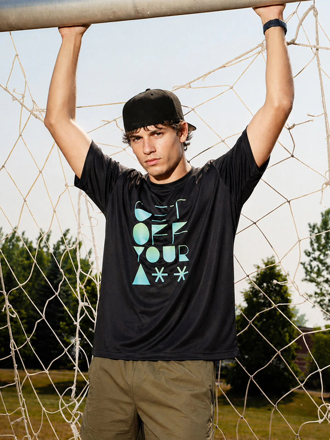 Slim fit Active tee | Black