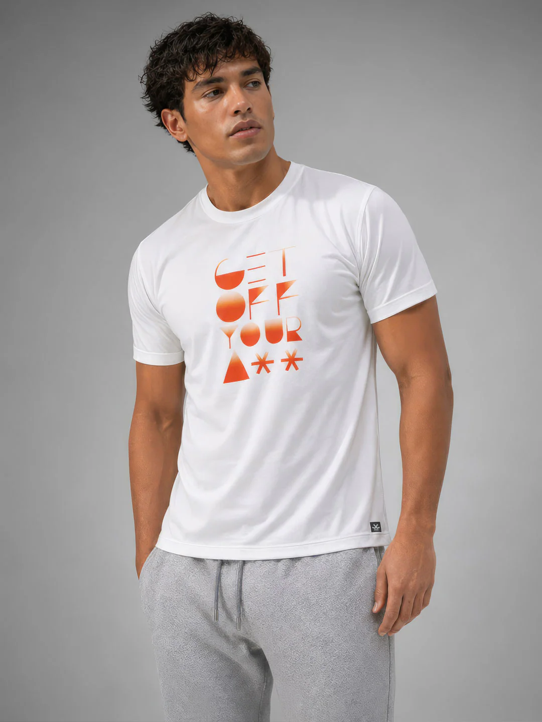 Slim fit Active tee | White