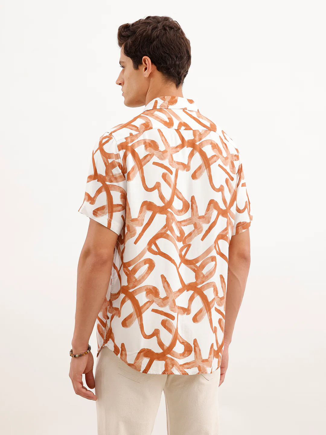 Slim Fit AOP Shirt | White - Image 3