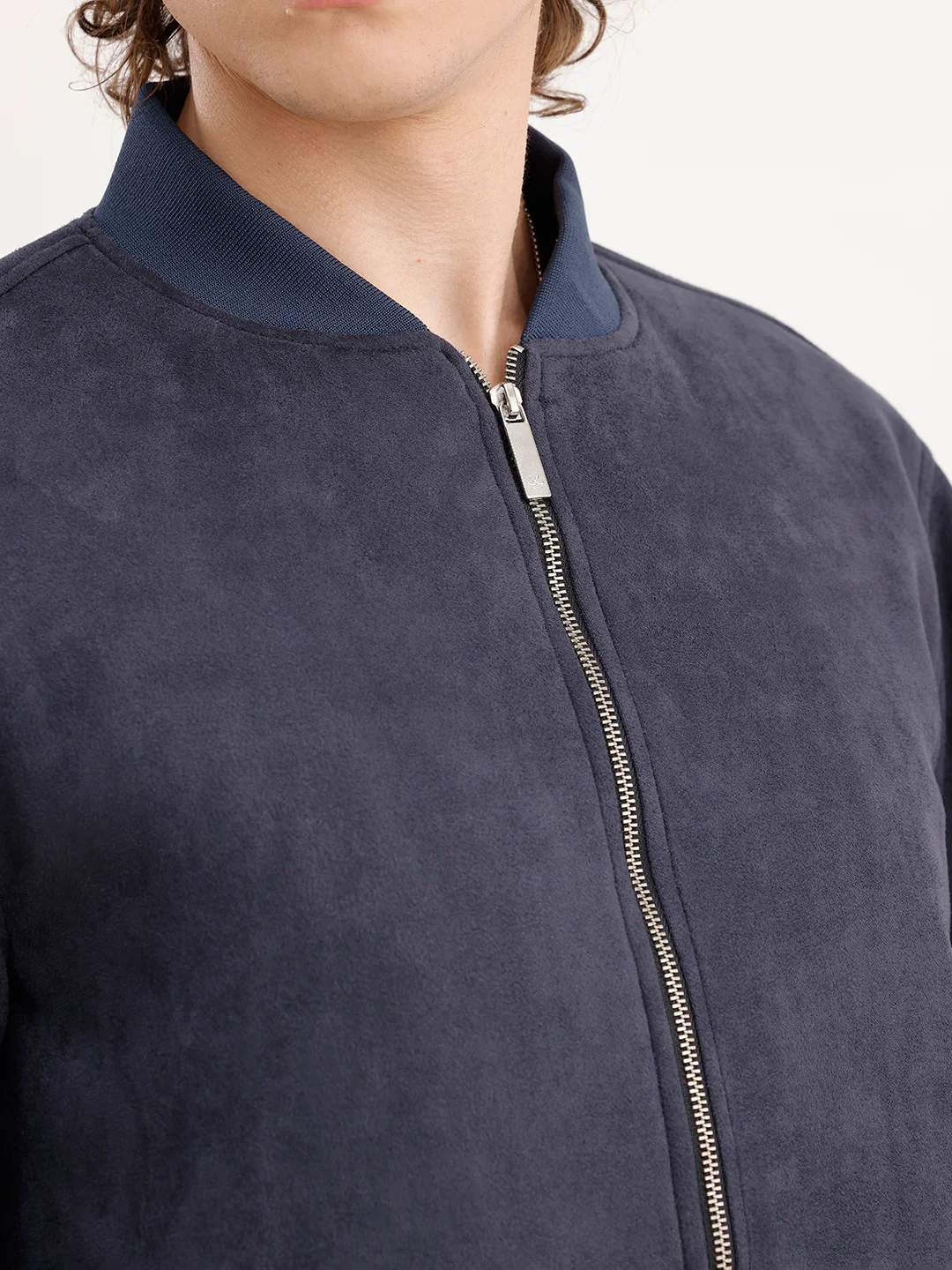 Slim Fit Bomber Jacket | Blue - Image 5