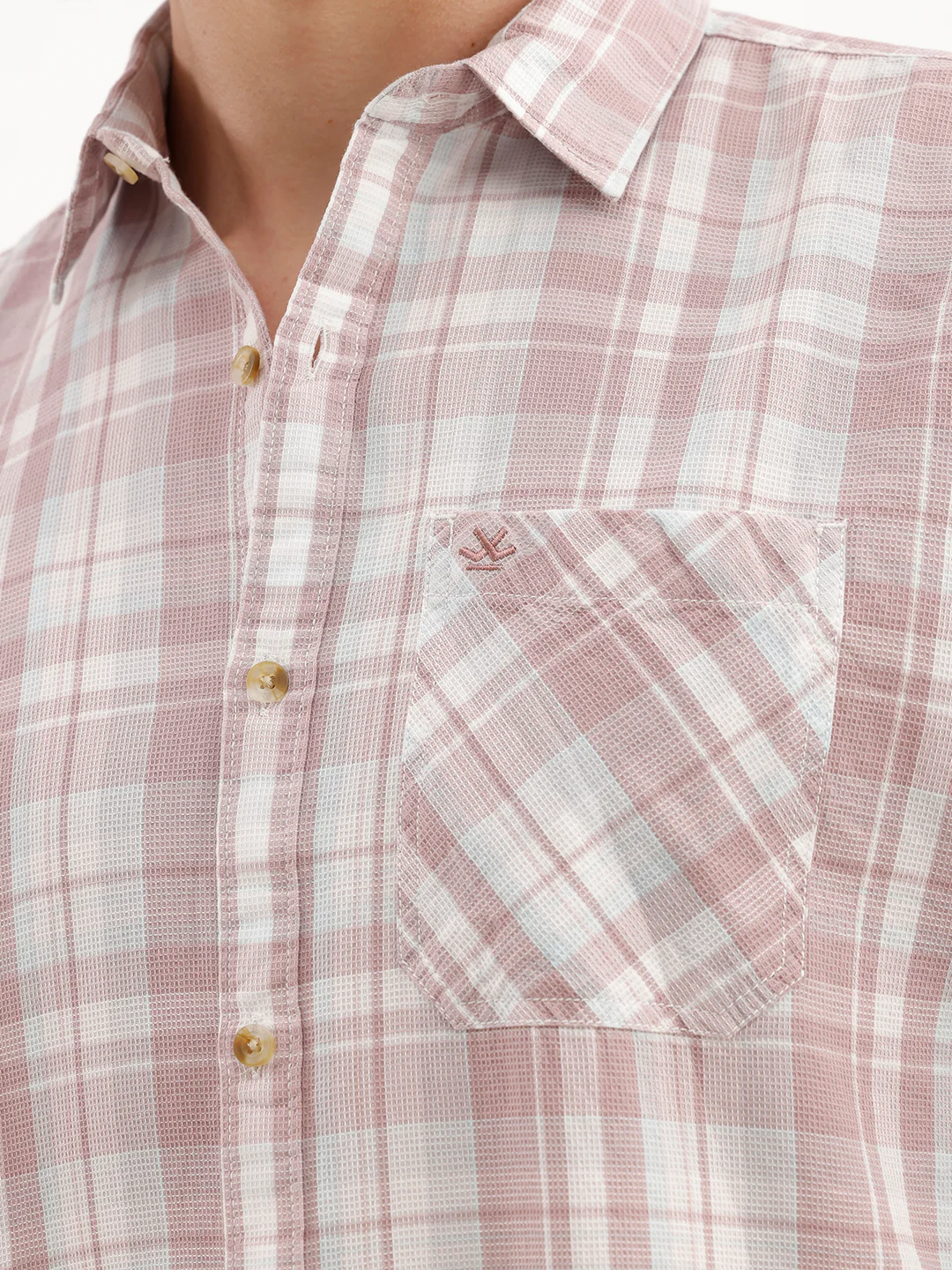 Slim Fit Checkered Shirt | Pink - Image 5