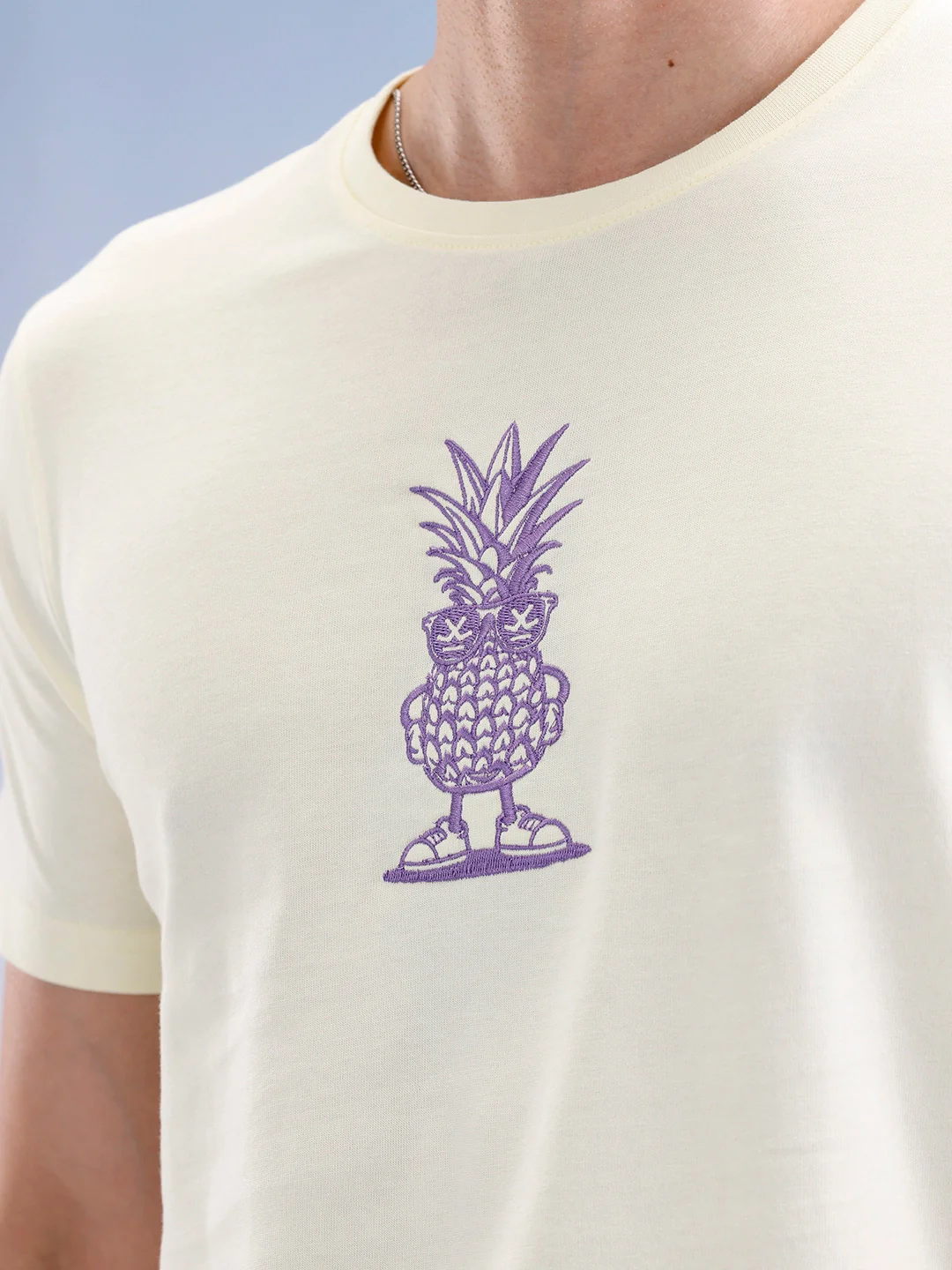 Slim Fit Classic Embroidered T-Shirt | Yellow - Image 5