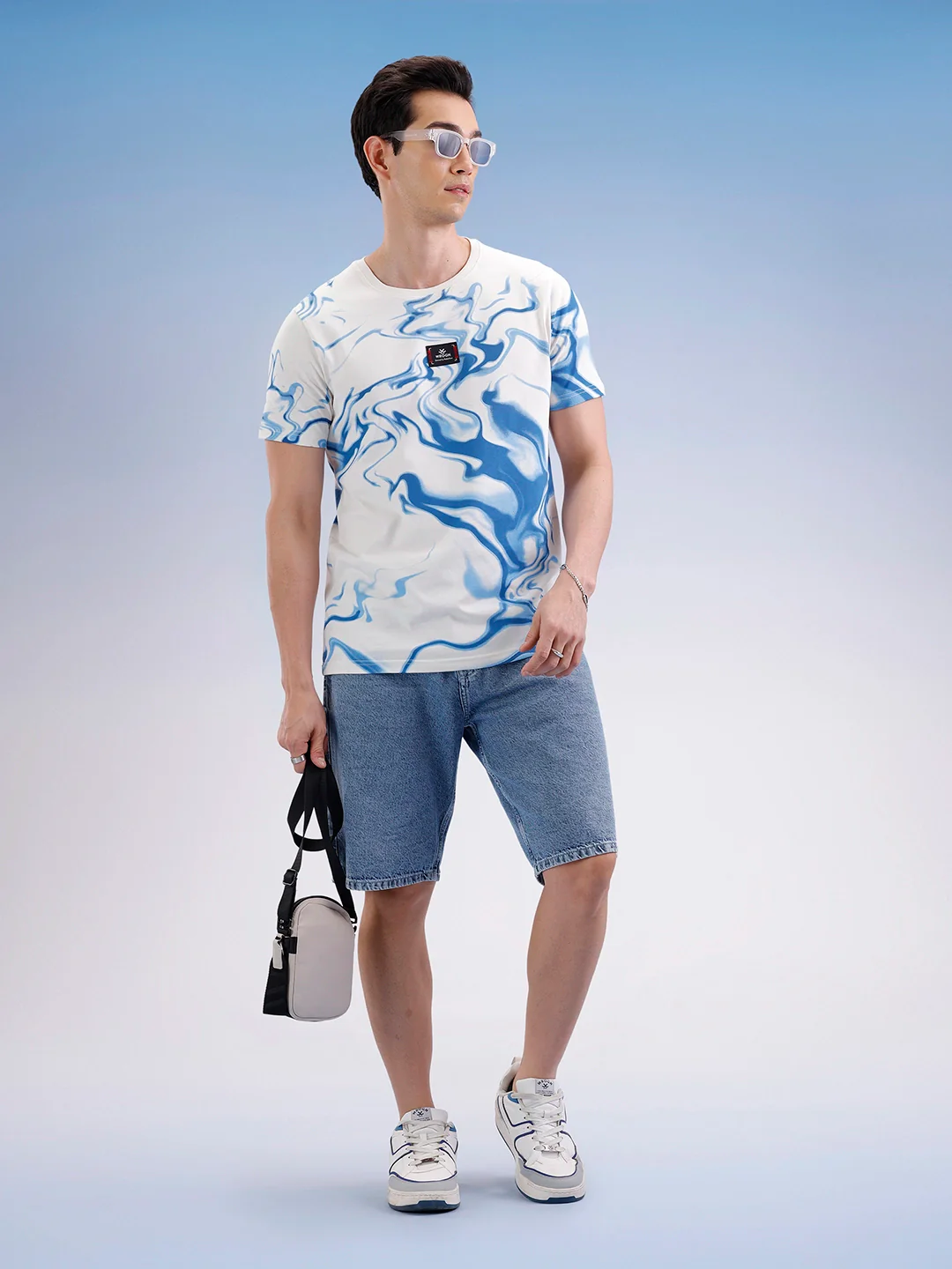 Slim Fit Classic Placement Printed T-Shirt | Off White - Image 2