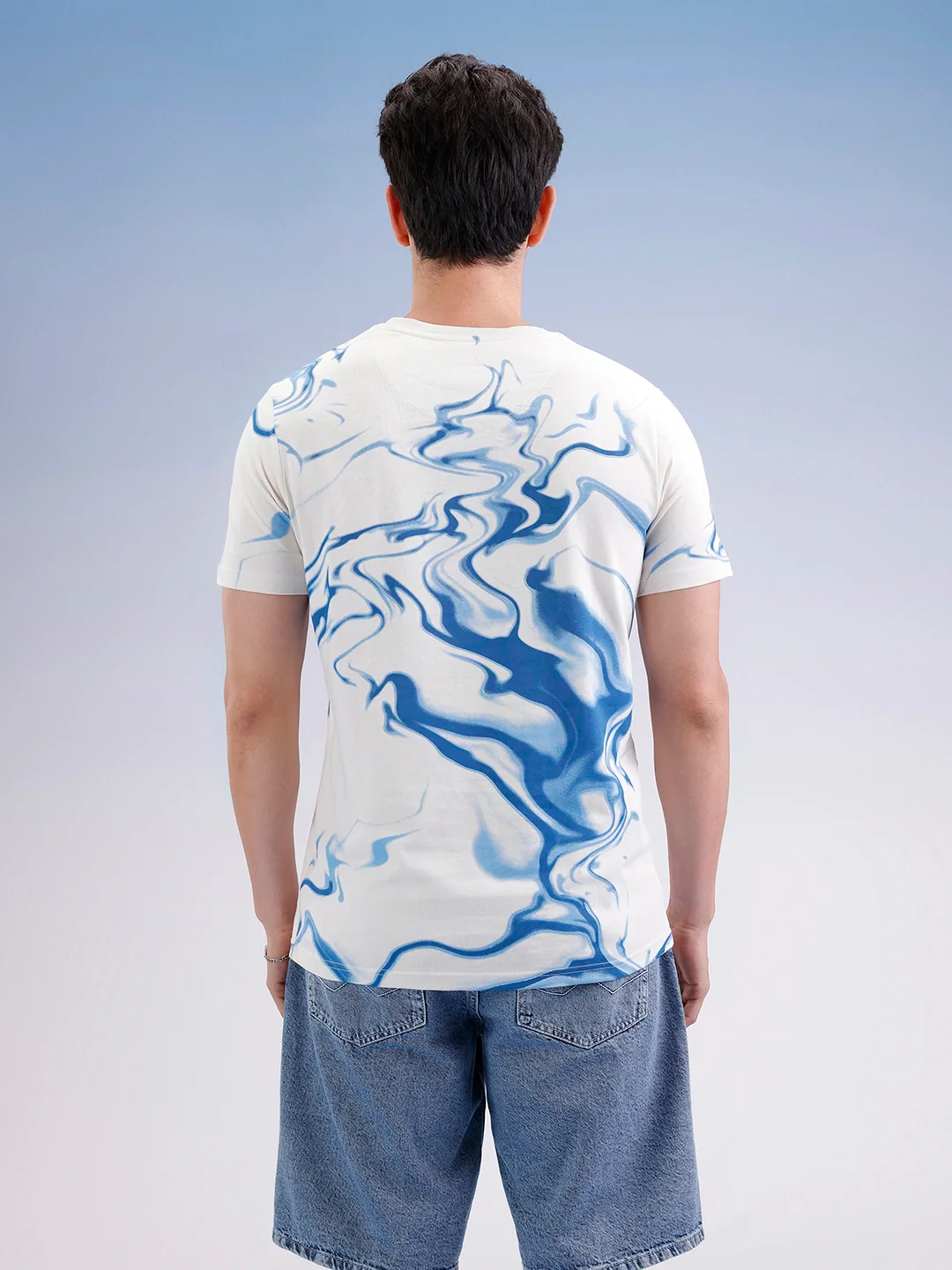 Slim Fit Classic Placement Printed T-Shirt | Off White - Image 3