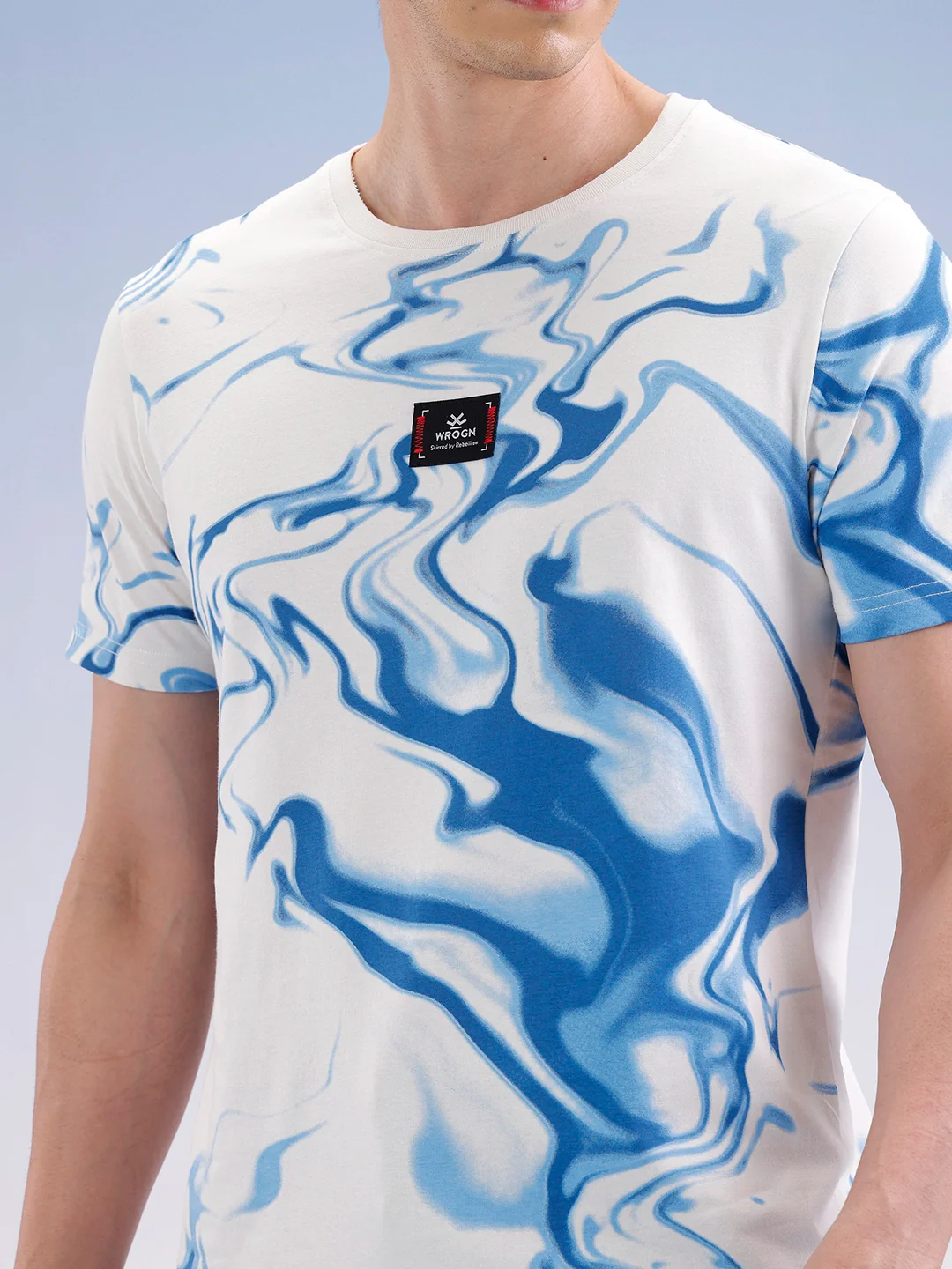 Slim Fit Classic Placement Printed T-Shirt | Off White - Image 5