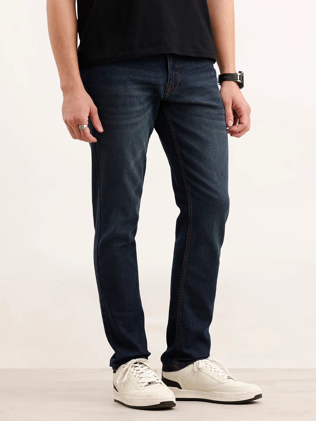 Slim Fit Denim Jeans | Dark Blue - Image 4