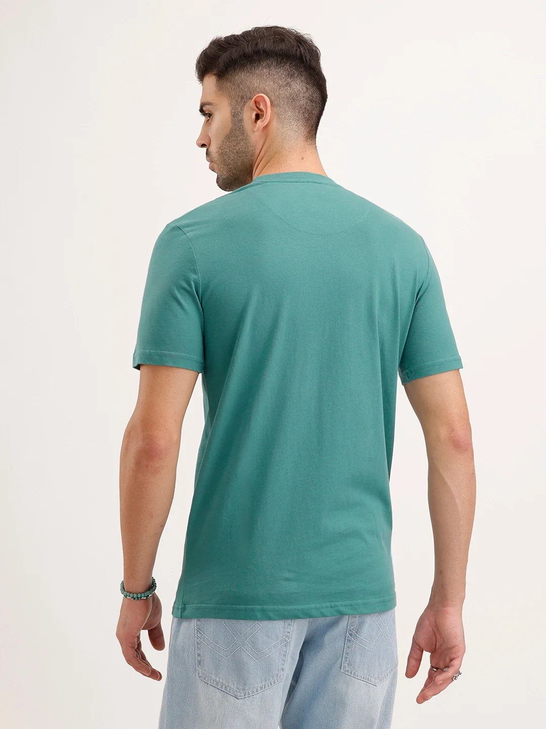 Slim Fit Embroidered T-Shirt | Green - Image 3