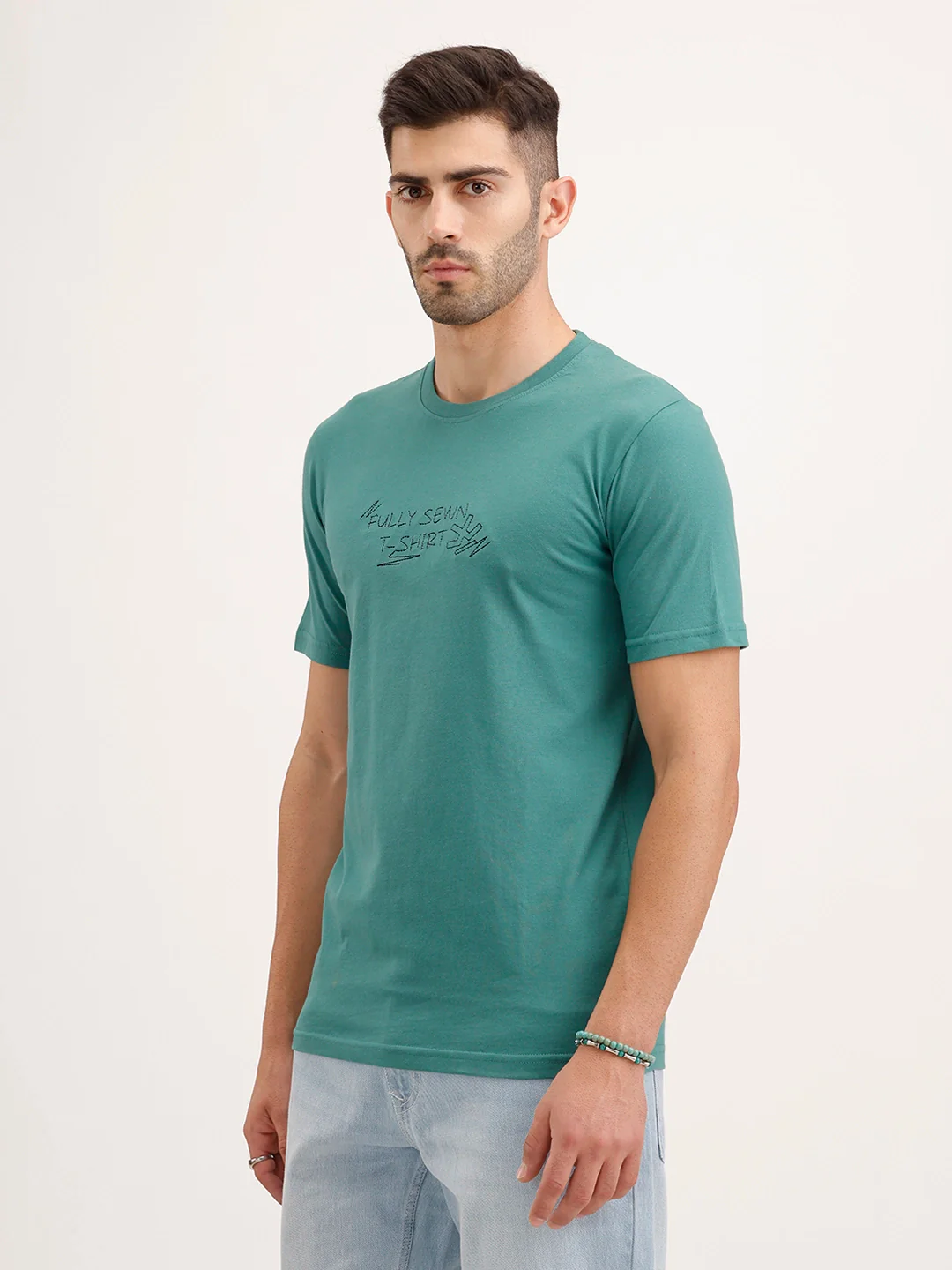 Slim Fit Embroidered T-Shirt | Green - Image 4