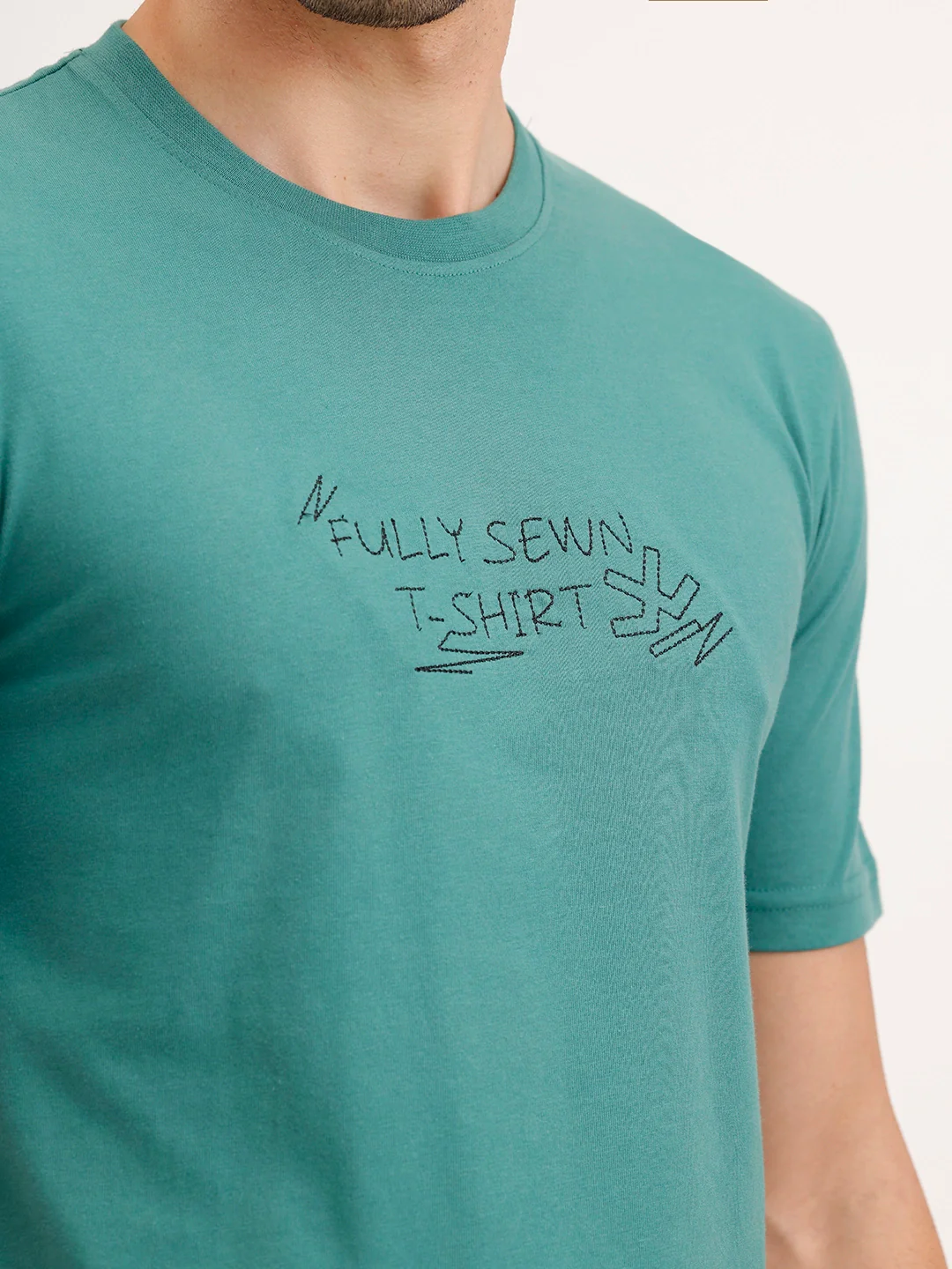Slim Fit Embroidered T-Shirt | Green - Image 5