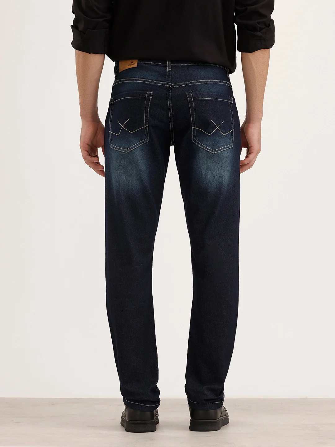 Slim Fit Faded Denim Jeans | Blue - Image 3