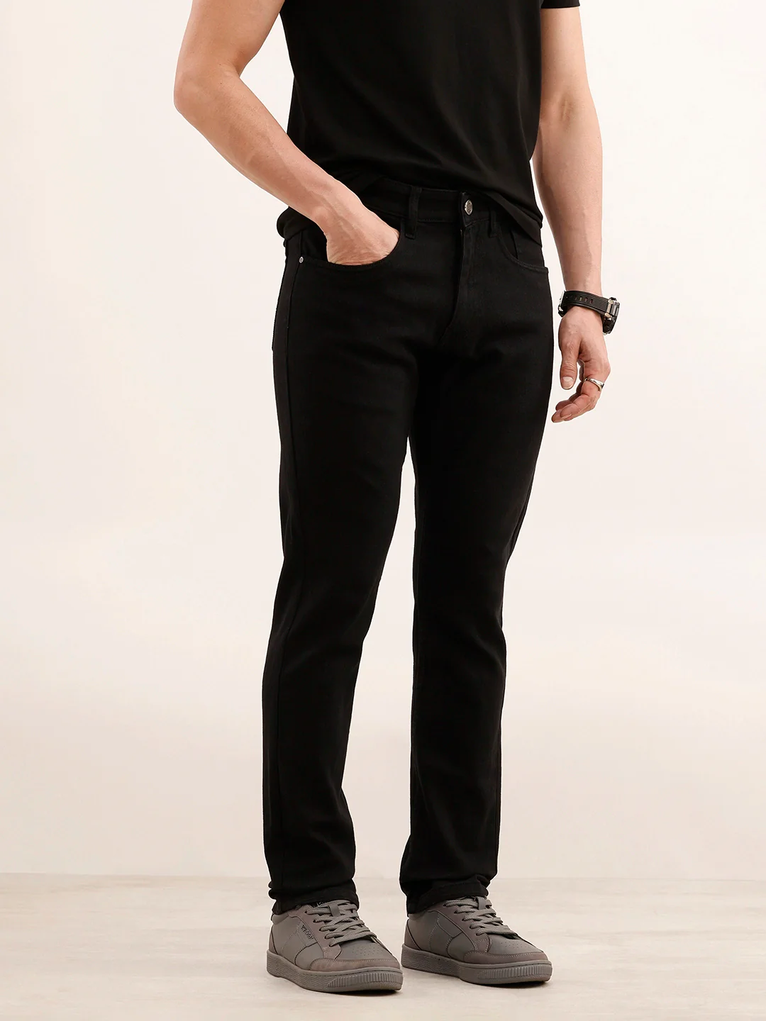 Slim Fit Jet Black Jeans | Black - Image 4
