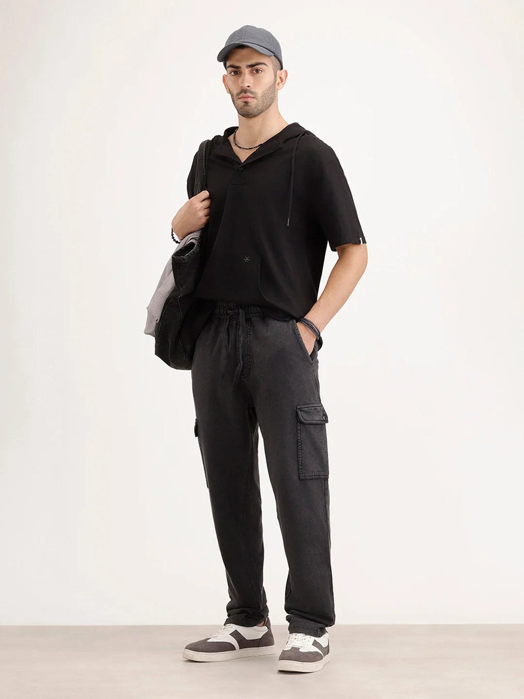 Slim Fit Knitted Jogger | Black - Image 2