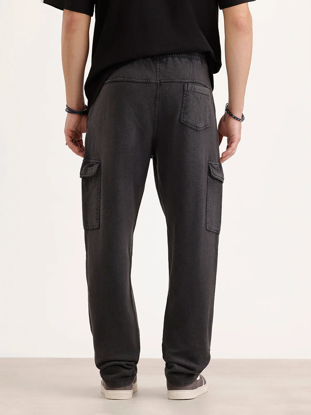 Slim Fit Knitted Jogger | Black - Image 3
