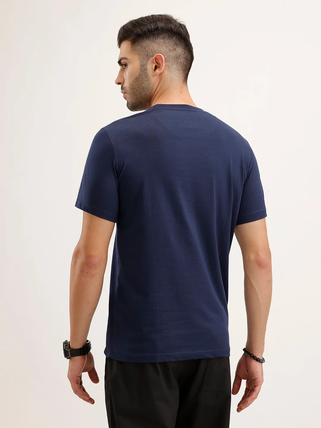 Slim Fit Placement Printed T-Shirt | Dark Blue - Image 3