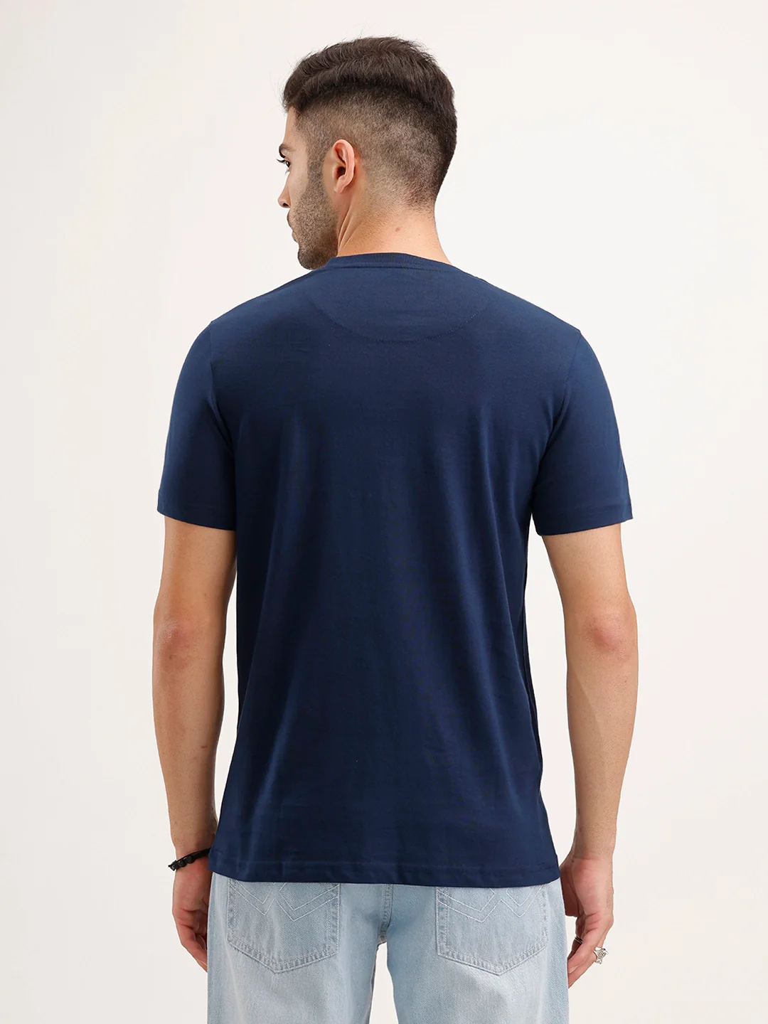Slim Fit Puffer Printed T-Shirt | Navy Blue - Image 3