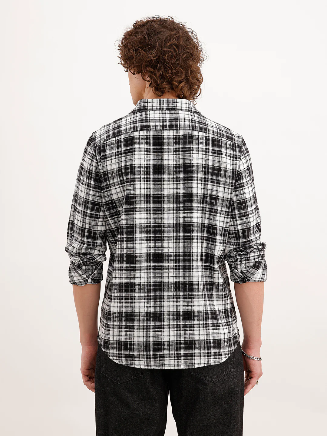 Slim Fit Textured Shirt | Black - Image 3