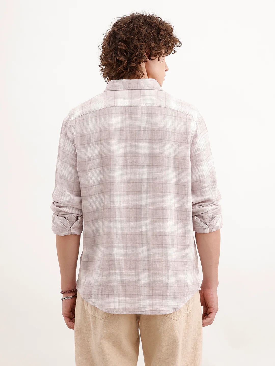 Slim Fit Textured Shirt | Pink - Image 3