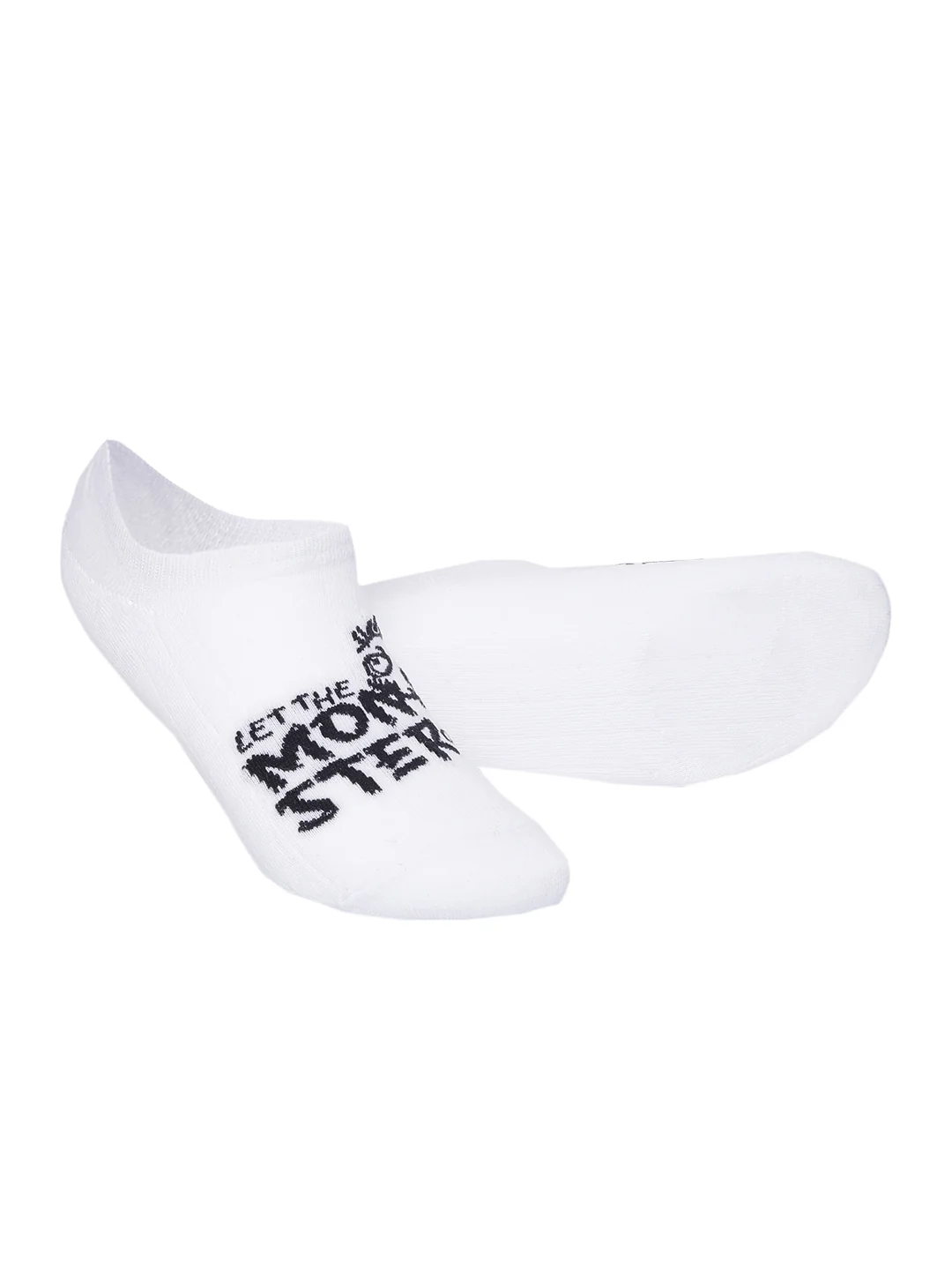 Snug Monster White & Wine No Show Socks Pack of 2 - Image 2