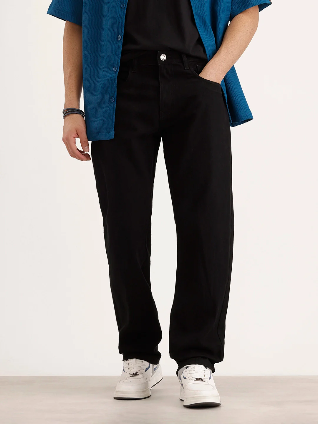 Solid Anti Fit Denim Jeans | Black