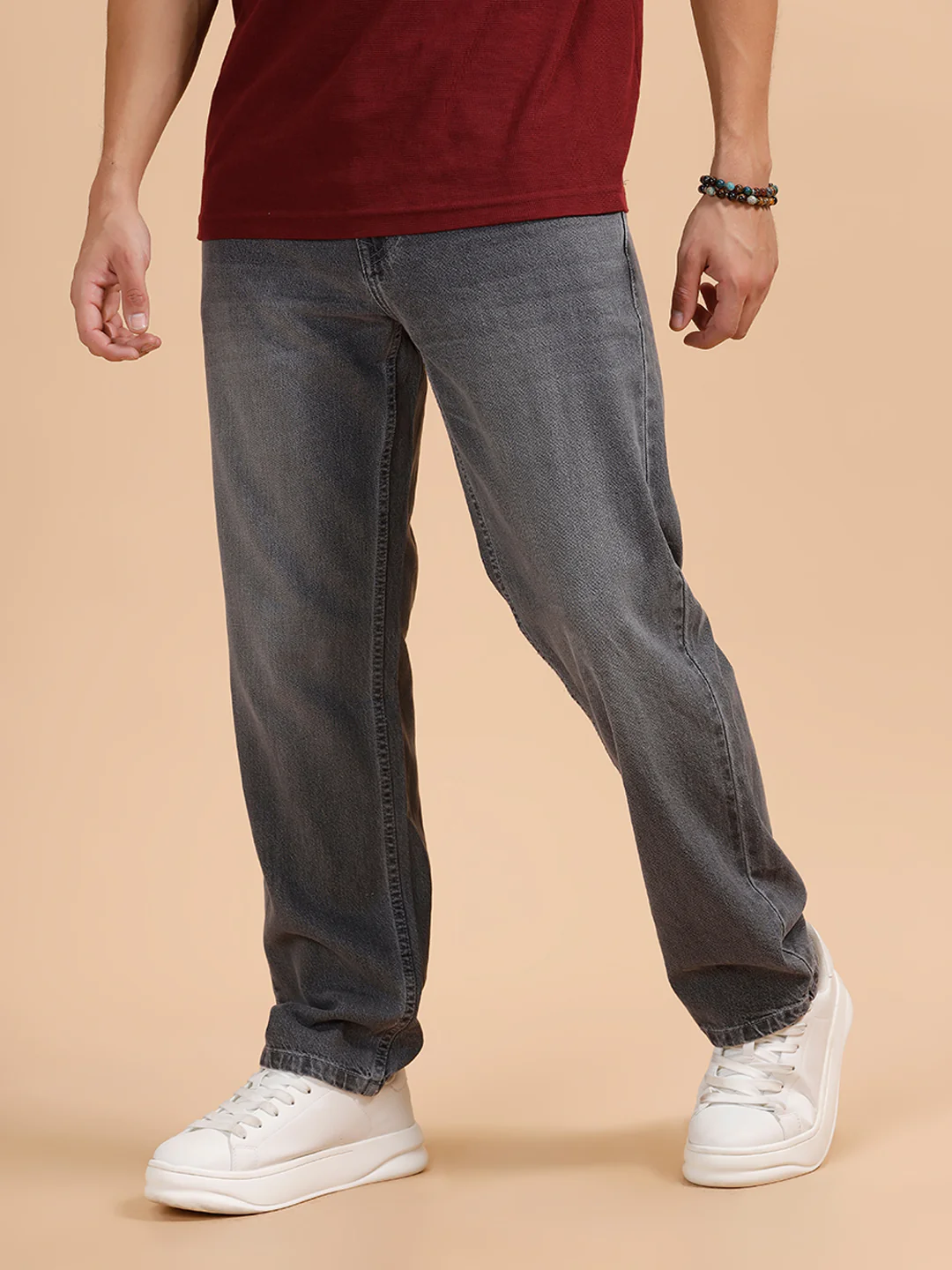 Heavy Fade Anti Fit Jeans | Grey