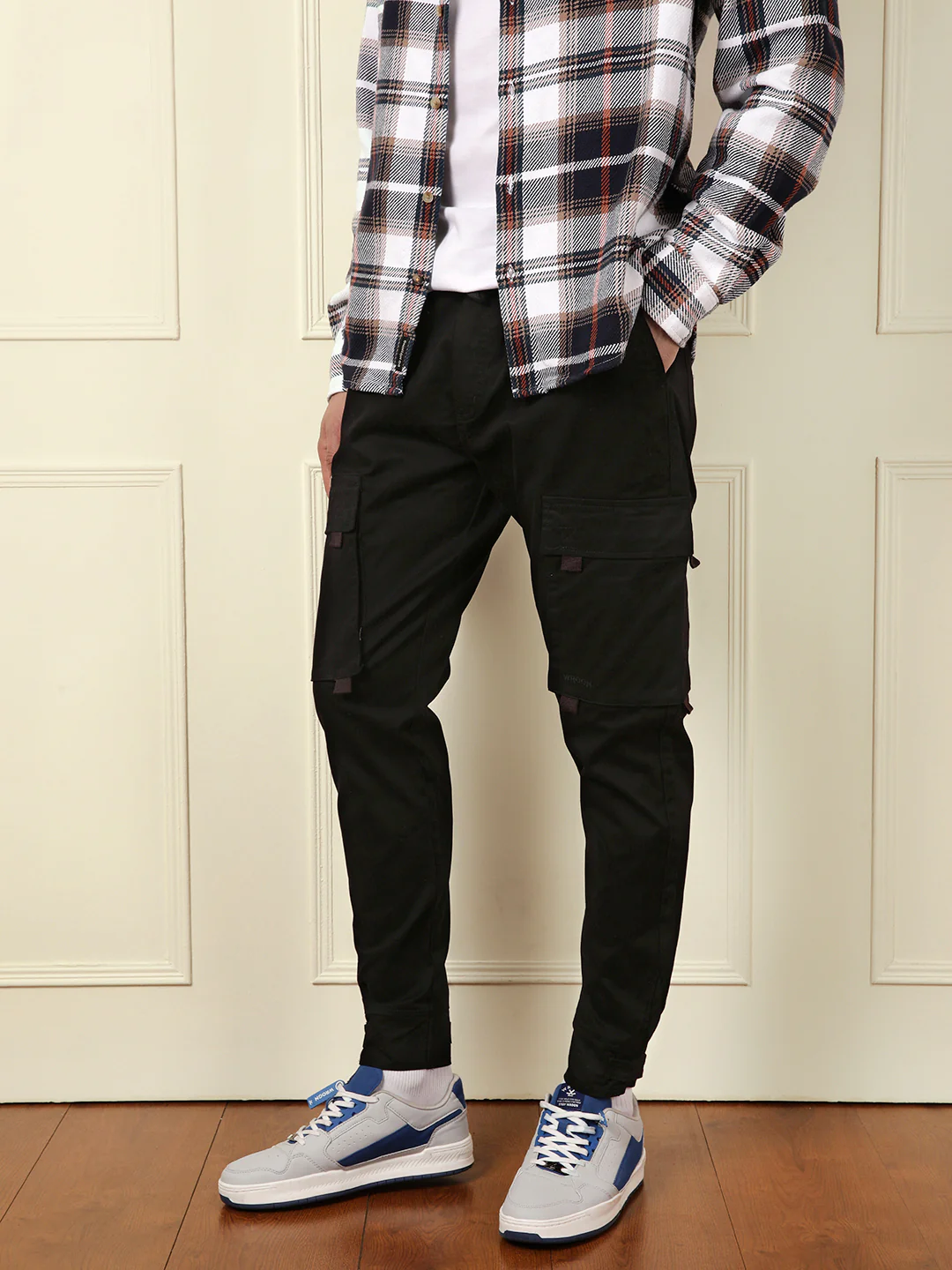 Solid Black Cargo Jogger