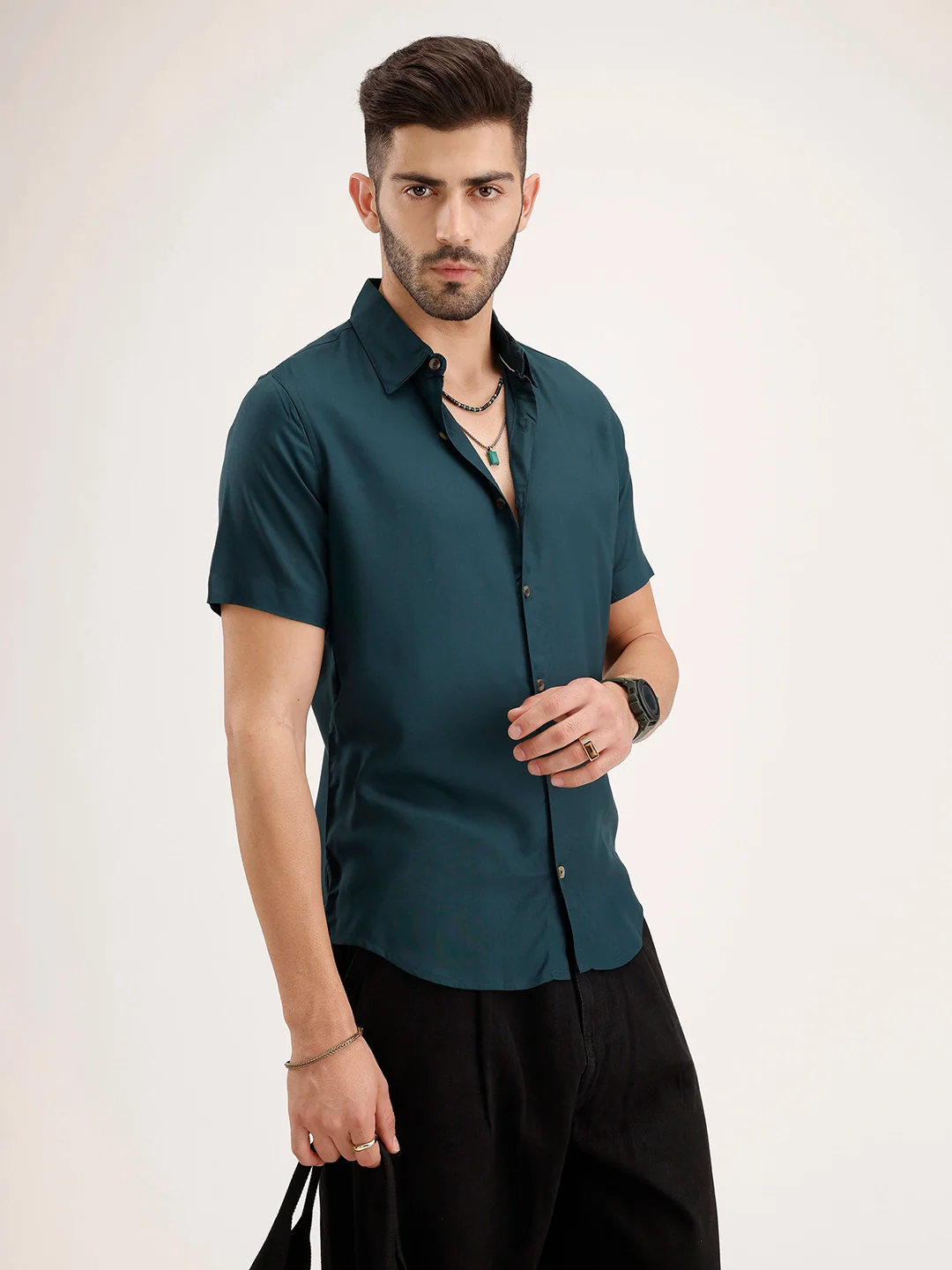 Solid Comfort Fit Shirt | Teal