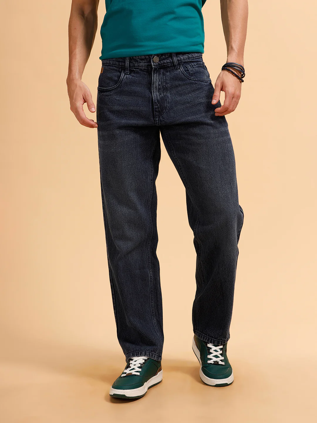 Solid Light Fade Anti Fit Jeans | Dark Blue