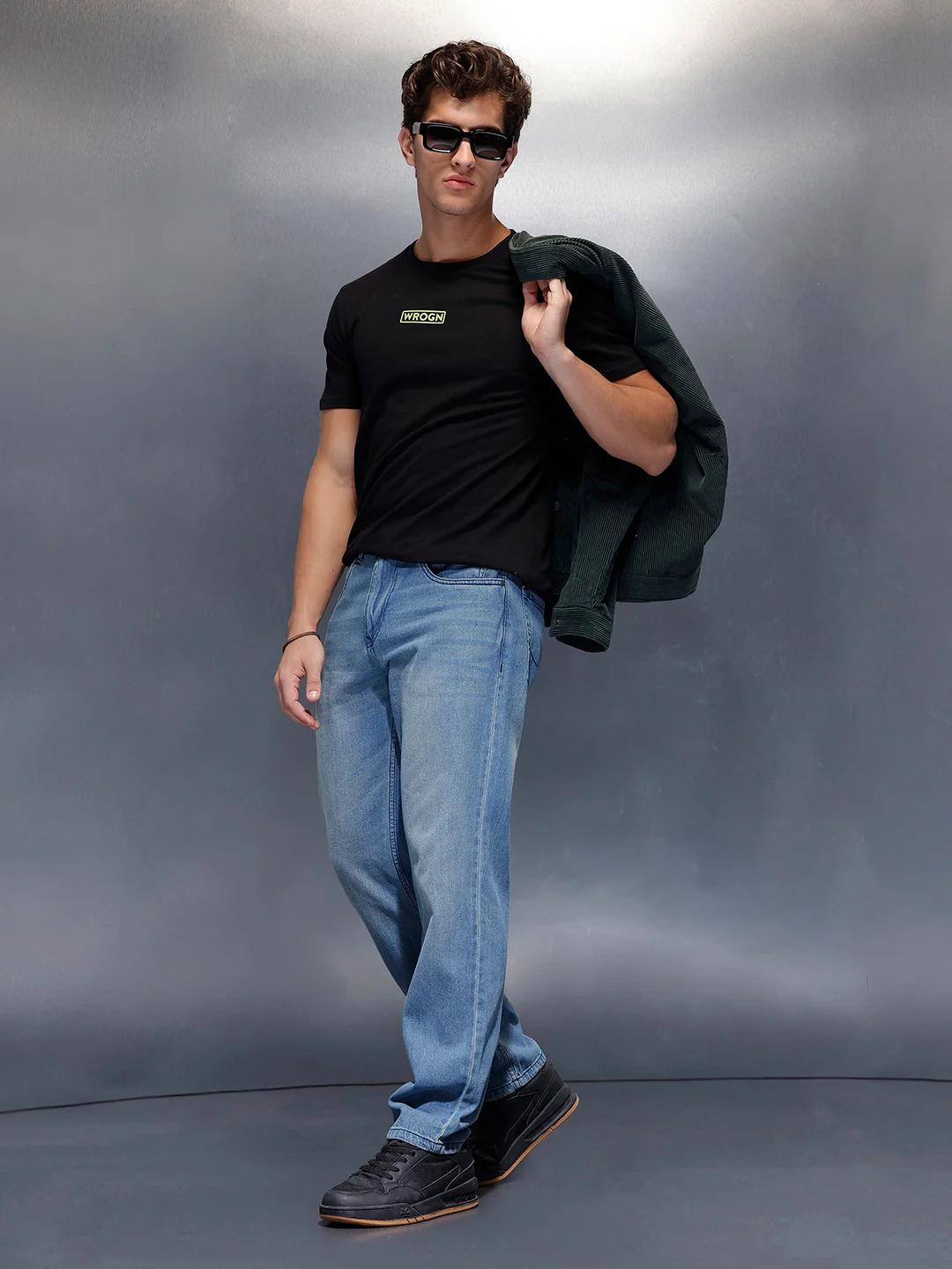 Solid Regular Fit T-Shirt | Black - Image 2