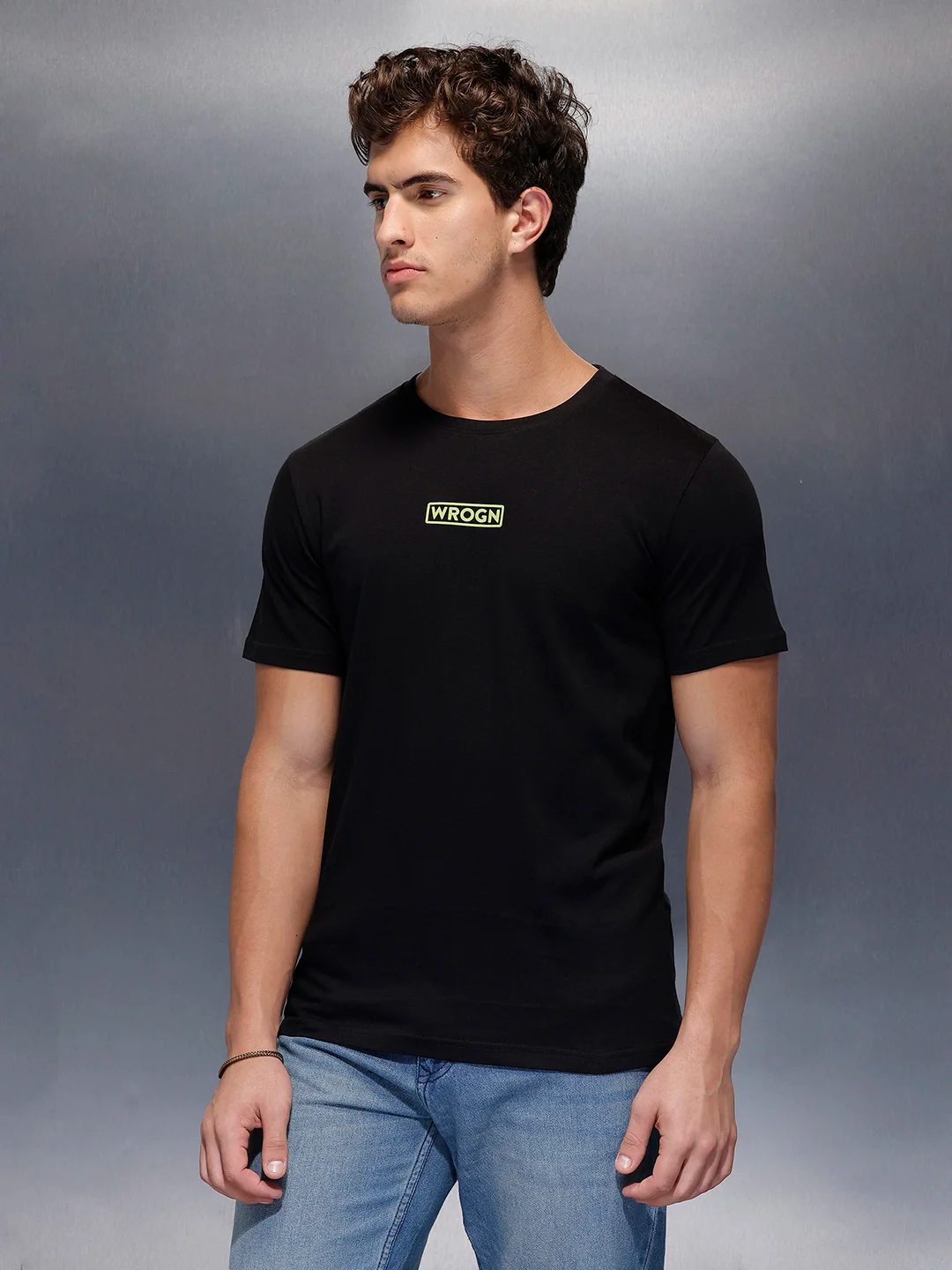 Solid Regular Fit T-Shirt | Black - Image 4